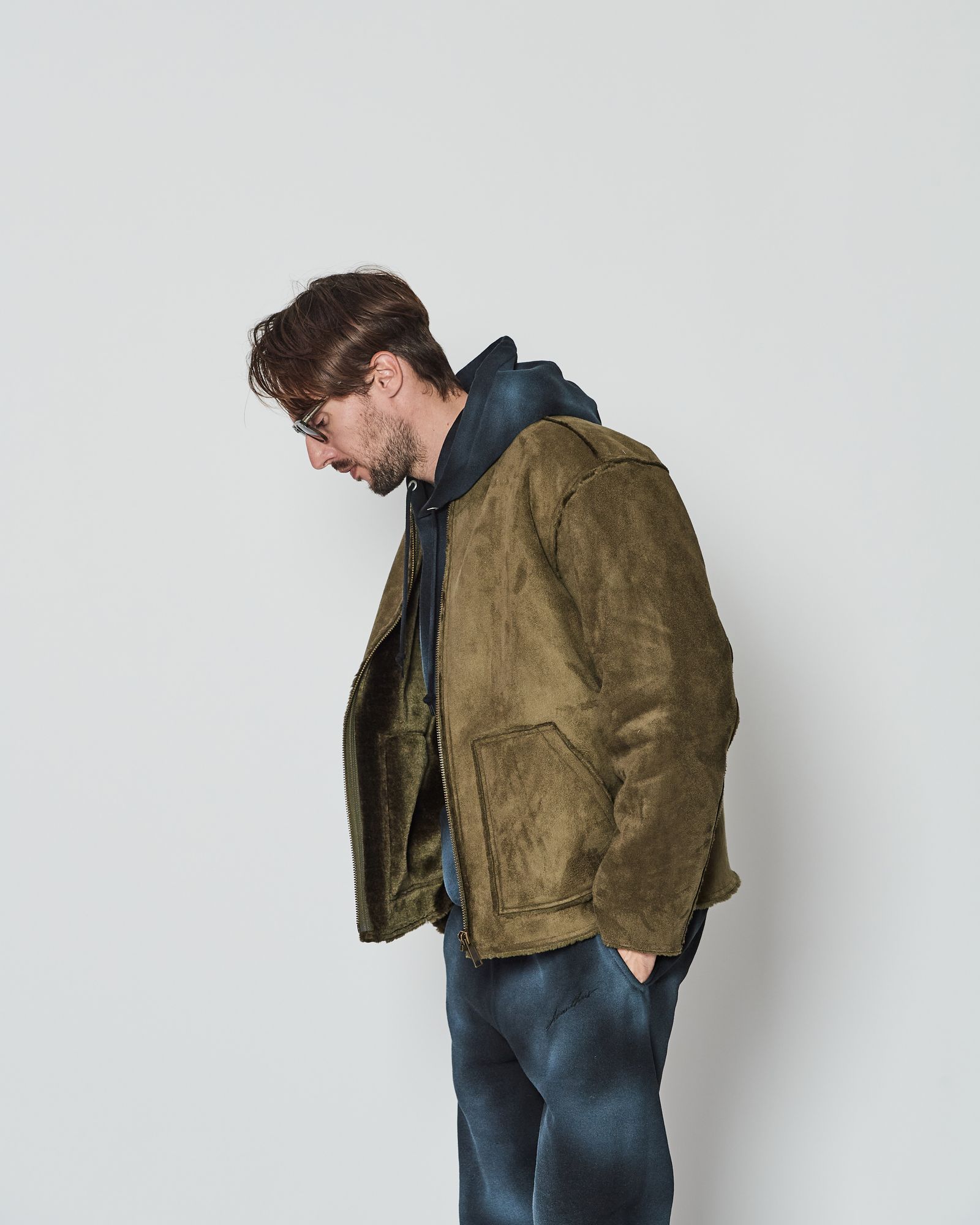 Faux Mouton Jacket / フェイクムートンジャケット / OLIVE 【JK2406】