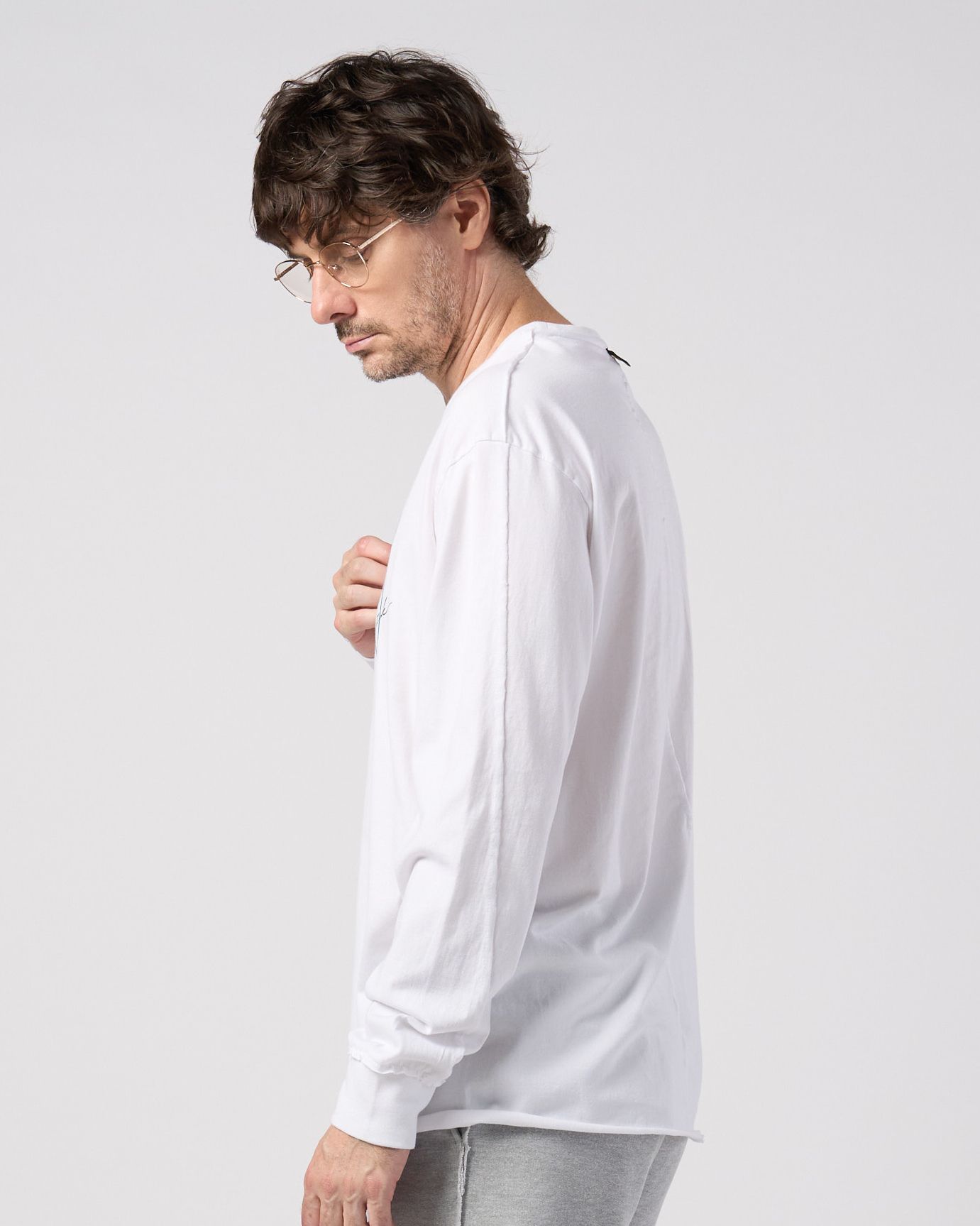 ☆先行予約☆Maison Honoré Paris× wjk  / ハートフィッシュ カットオフ 長袖Tシャツ / heart fish cut-off L/S / white×l.blue【711 hw01k】