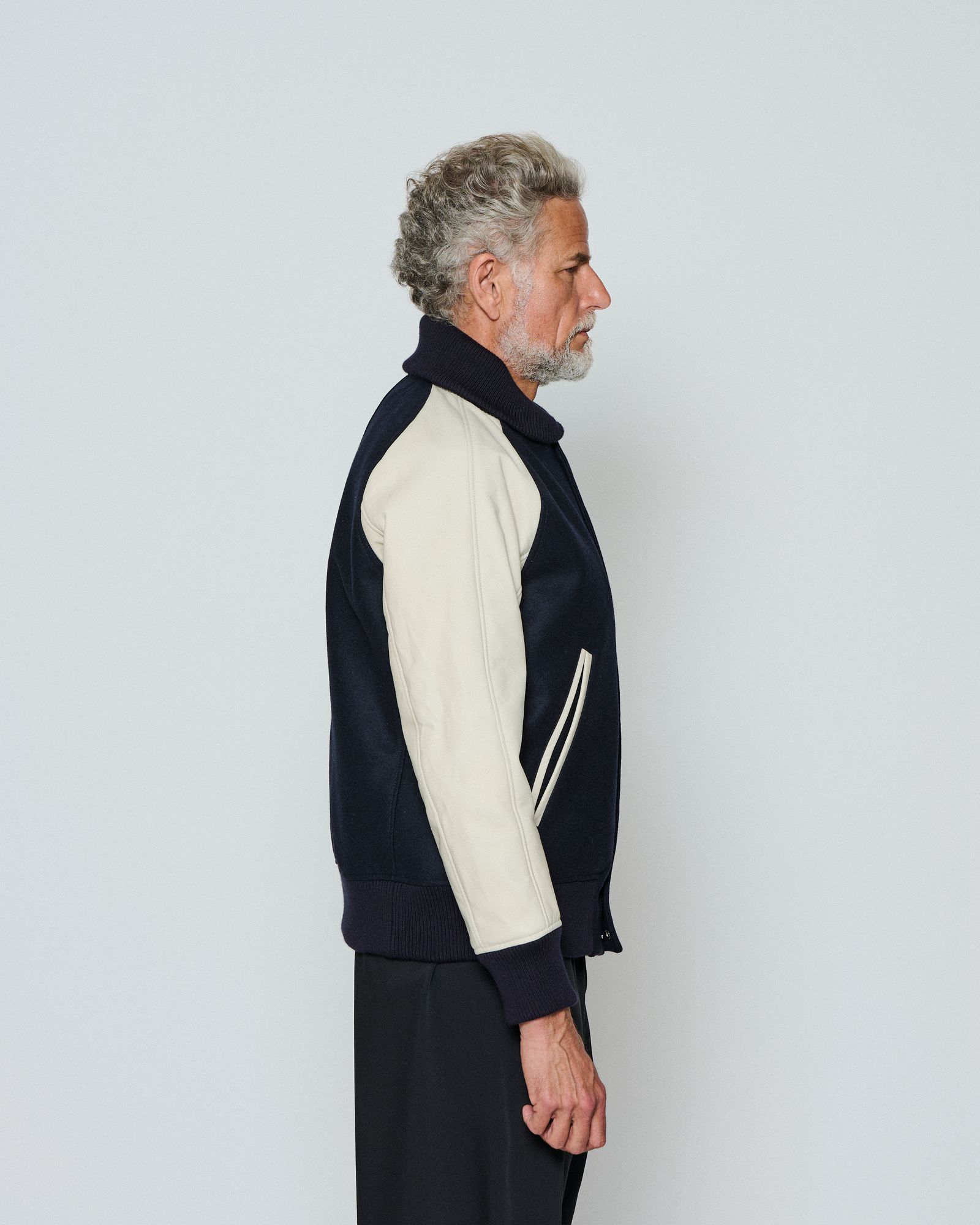 ☆先行予約販売☆  Studium Jacket / スタジアムジャケット / NAVY WHITE 【ST2301】