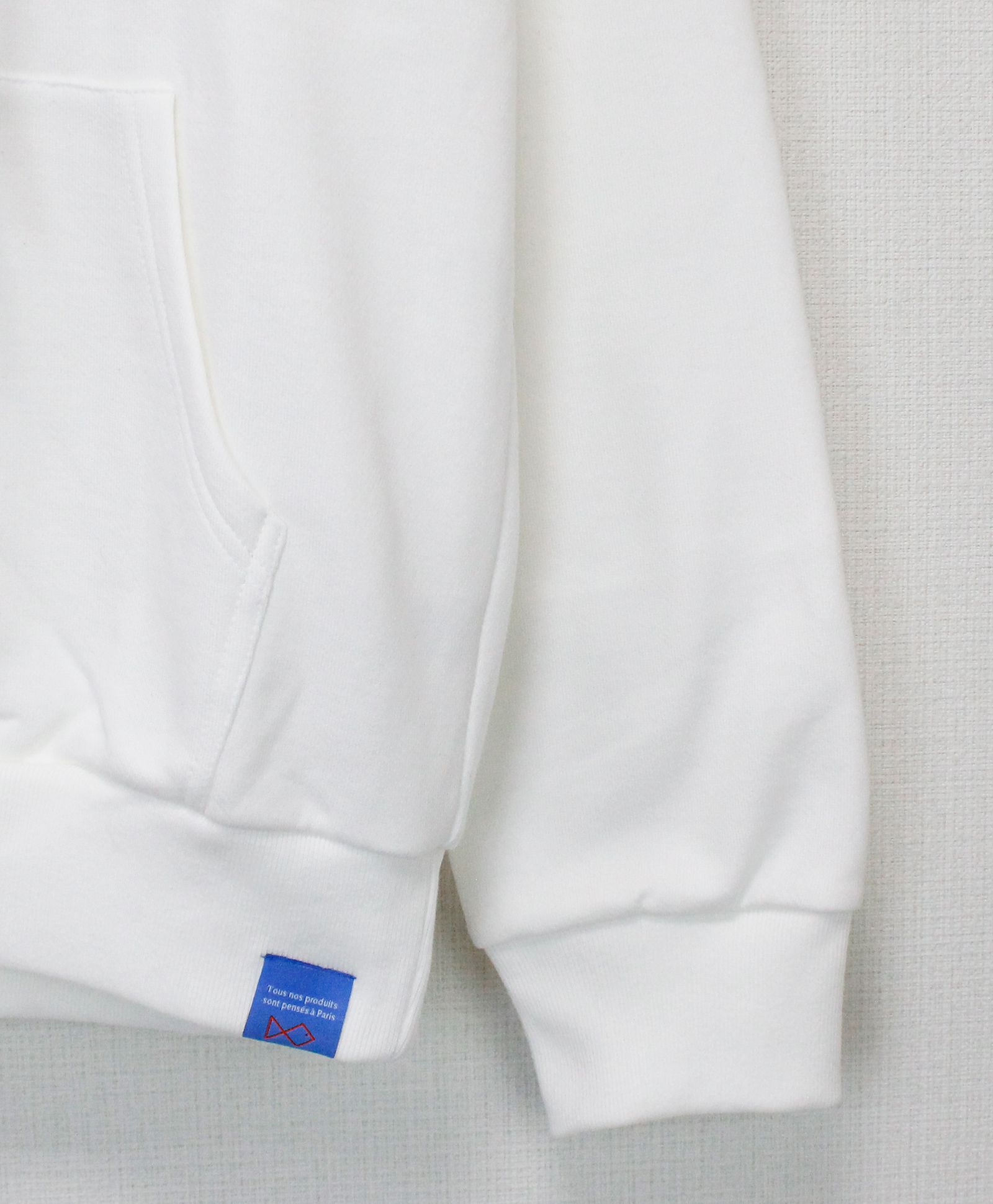 プルオーバーパーカー / Tiphanie Hoodie / White x Silver
