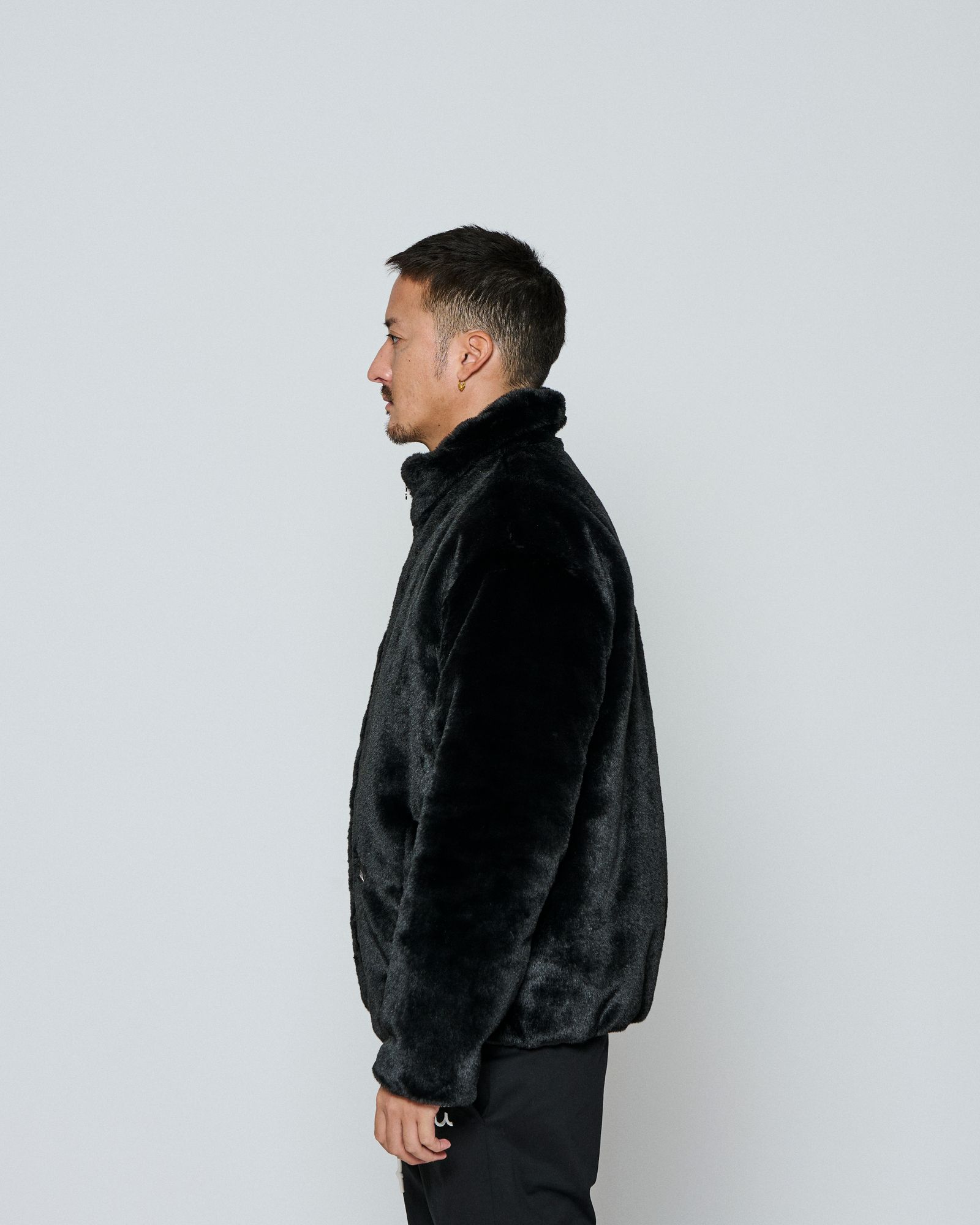 ☆先行予約☆ muta MARINE × ACANTHUS / フェイクファージャケット / Faux Fur Jacket / BLACK 【MA2650】