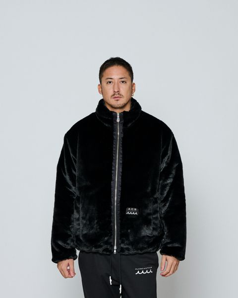 ☆先行予約☆ muta MARINE × ACANTHUS / フェイクファージャケット / Faux Fur Jacket / BLACK 【MA2650】