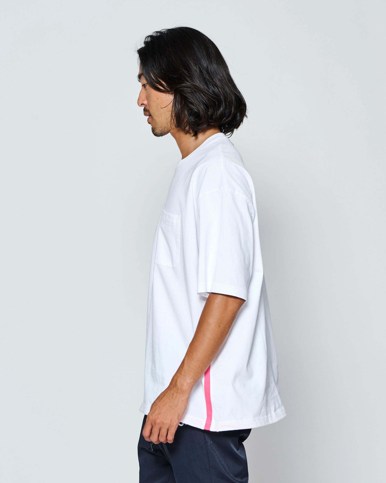 ☆先行予約☆muta MARINE × ACANTHUS  / ドローコード付きポケットTシャツ /  Drawstring Pocket Tee / WHITE【MA2724】