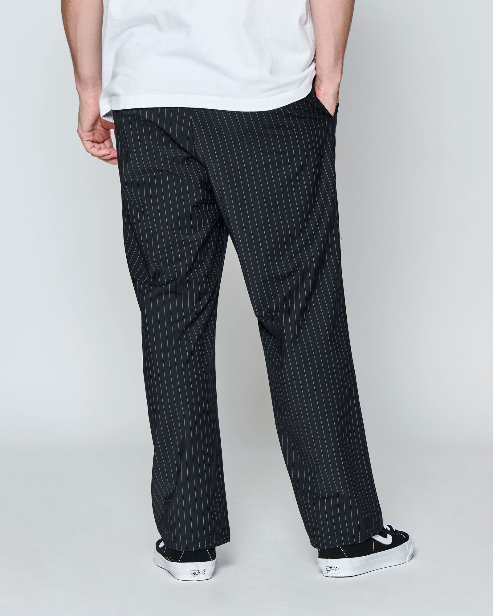 ☆先行予約☆ ストライプ トロピカルウール パンツ  /  Stripe Tropical Wool Pants / BLACK 【PT2701】