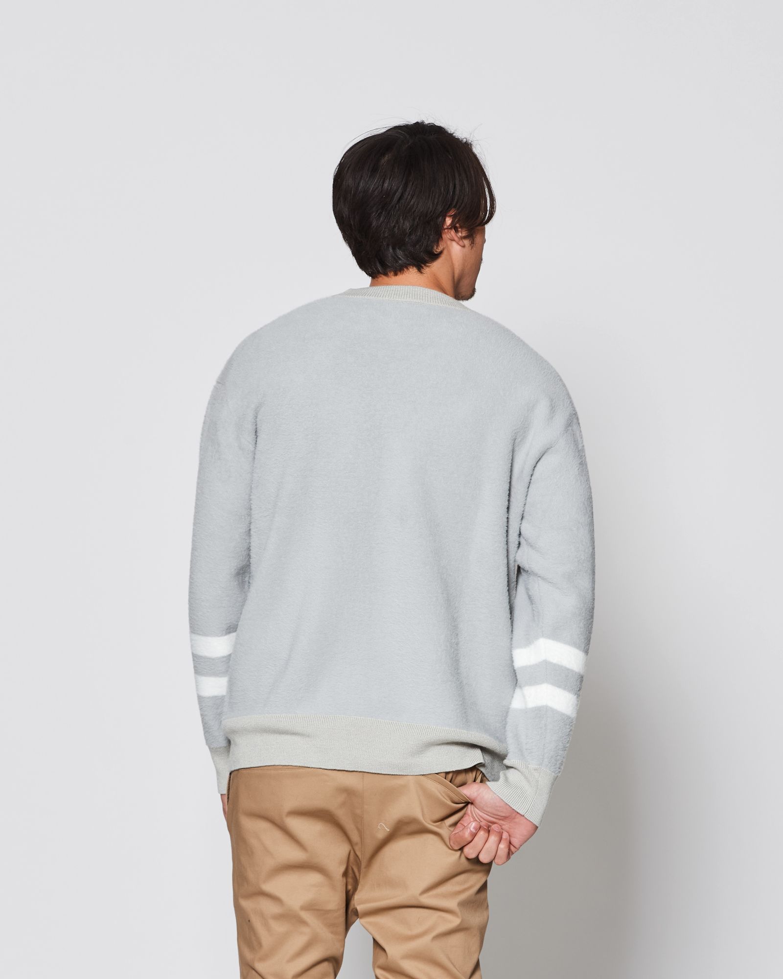 ☆先行予約販売2025年10月下旬～11月下旬頃入荷予定☆ ACANTHUS × muta MARINE / muta Fur Knit Crewneck / ニット / GRAY 【MA2544】