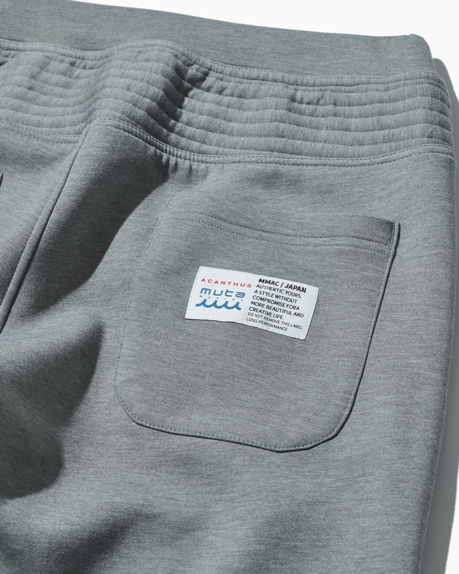 ☆先行予約販売2025年8月下旬～9月下旬頃入荷予定☆ ACANTHUS × muta MARINE / muta Double-knit Biker Pants / バイカーパンツ / GRAY 【MA2533】