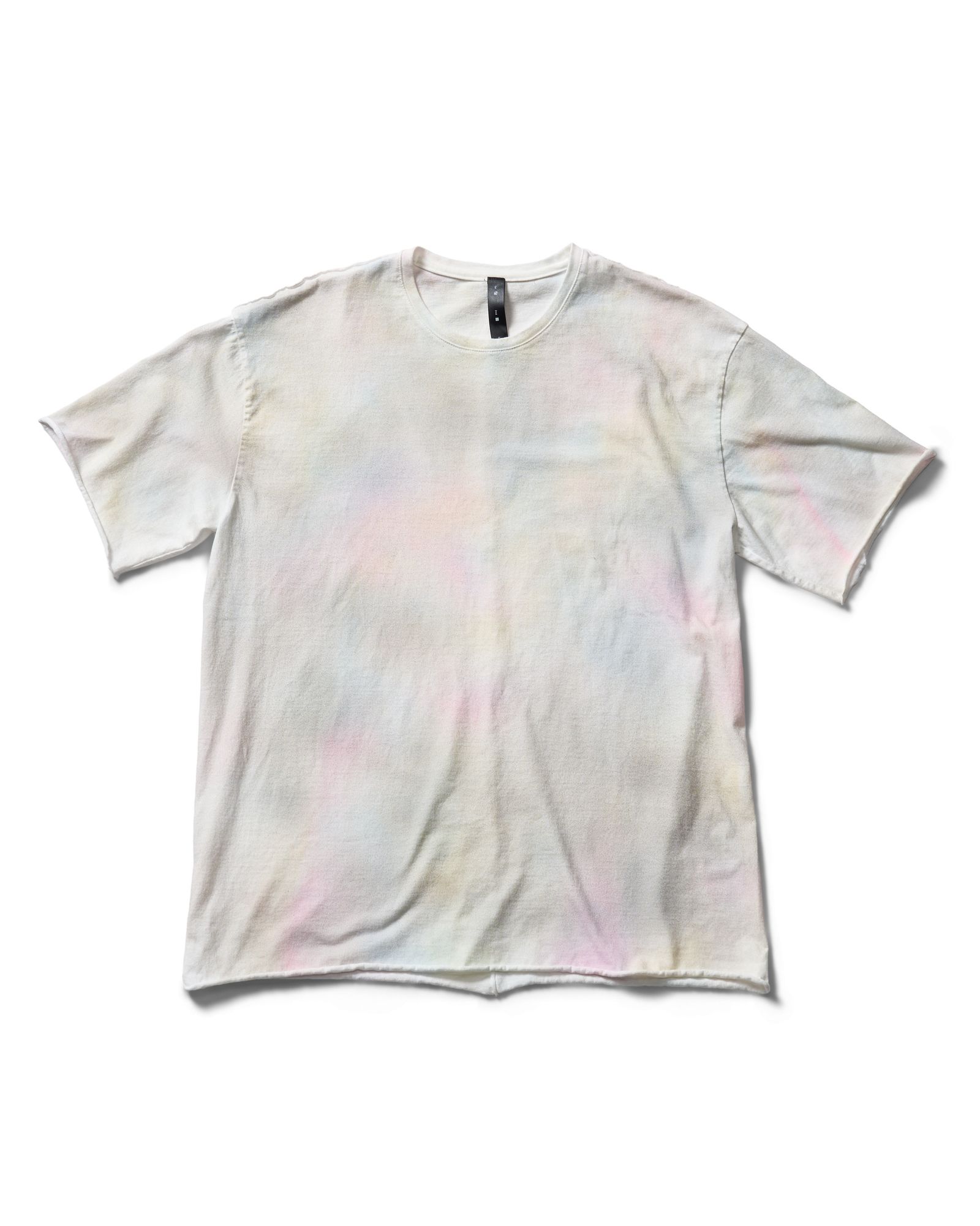 ☆先行予約☆ wjk  / マルチピグメントダイカットオフ半袖Tシャツ / multi pigment dye cut-off S/S / dirty pink【7155 lj93k】