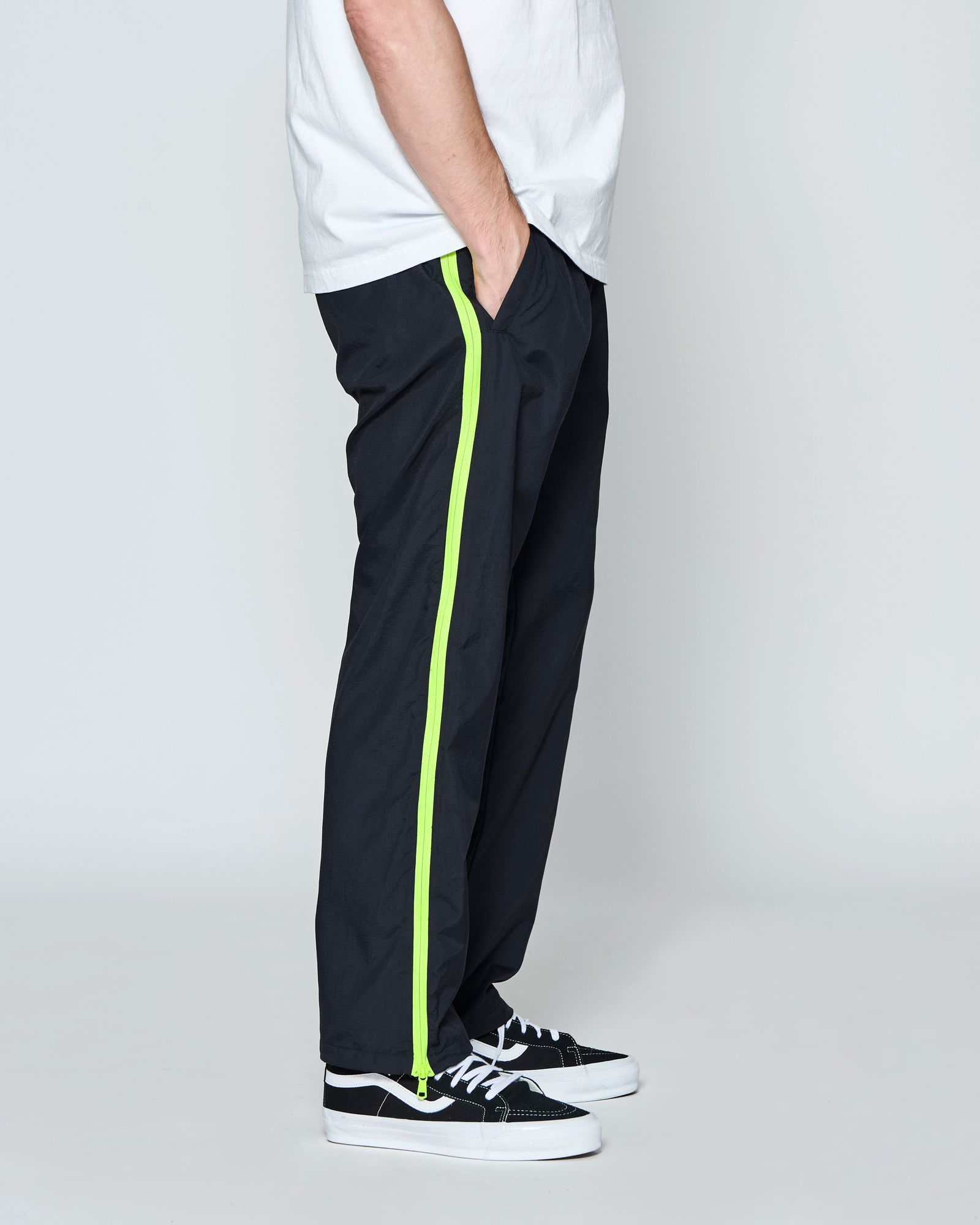 ☆先行予約☆ SUPPLEX® ナイロン ジップパンツ  /  SUPPLEX® Nylon Contrast Zip Pants / BLACK 【PT2703】