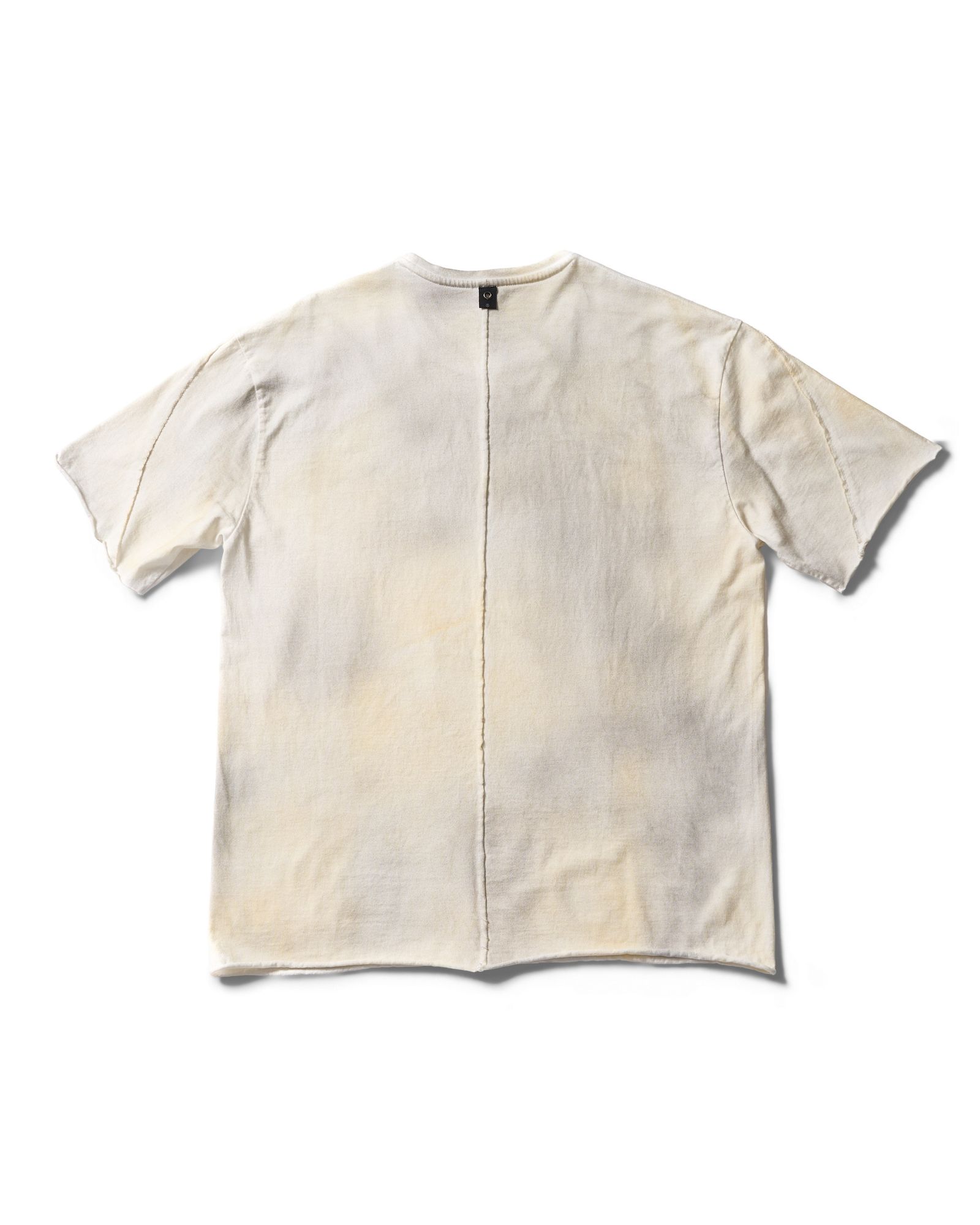 ☆先行予約☆ wjk  / マルチピグメントダイカットオフ半袖Tシャツ / multi pigment dye cut-off S/S / dirty yellow【7155 lj93k】