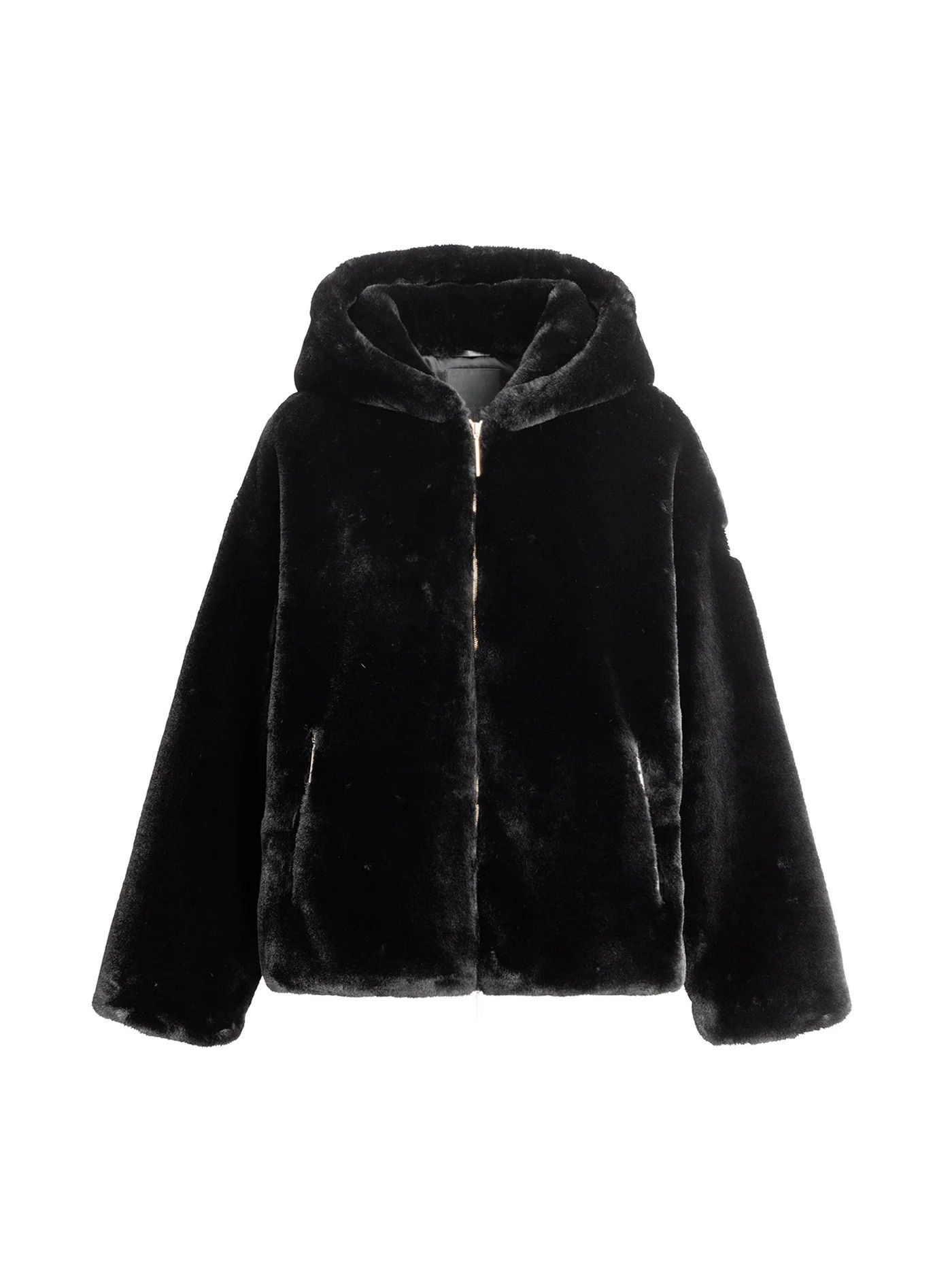 レディース フード付き ボアブルゾン / YUMOLA / ユモラ / BLACK [LJXA0039033588]