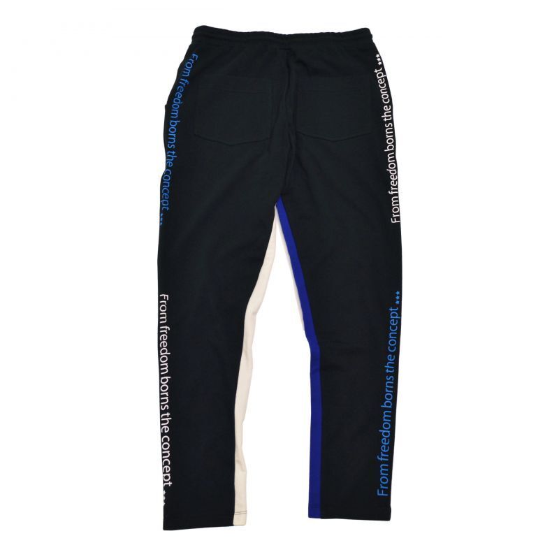 スウェットパンツ BIG HOODIE BABY PATCH&STARLEANSTARLEAN STARLEAN SWEAT PANTS BLACK【BLACK×BLUE】 [SLSP011BK]