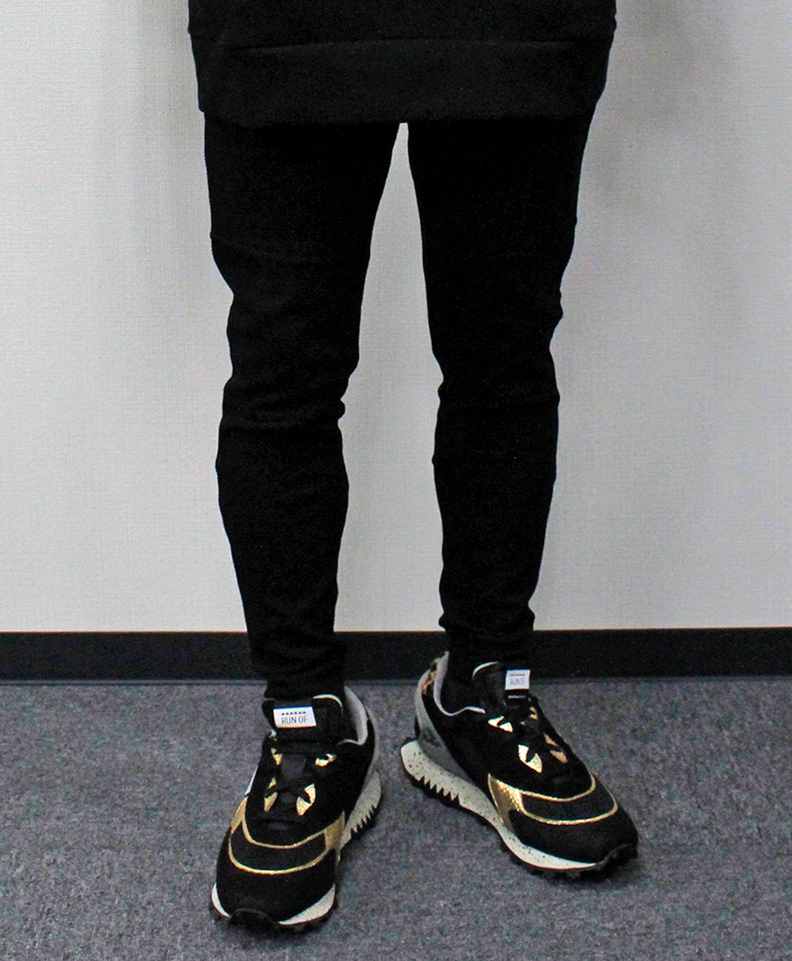 止水ジップスキニーパンツ / ブラック【120027】