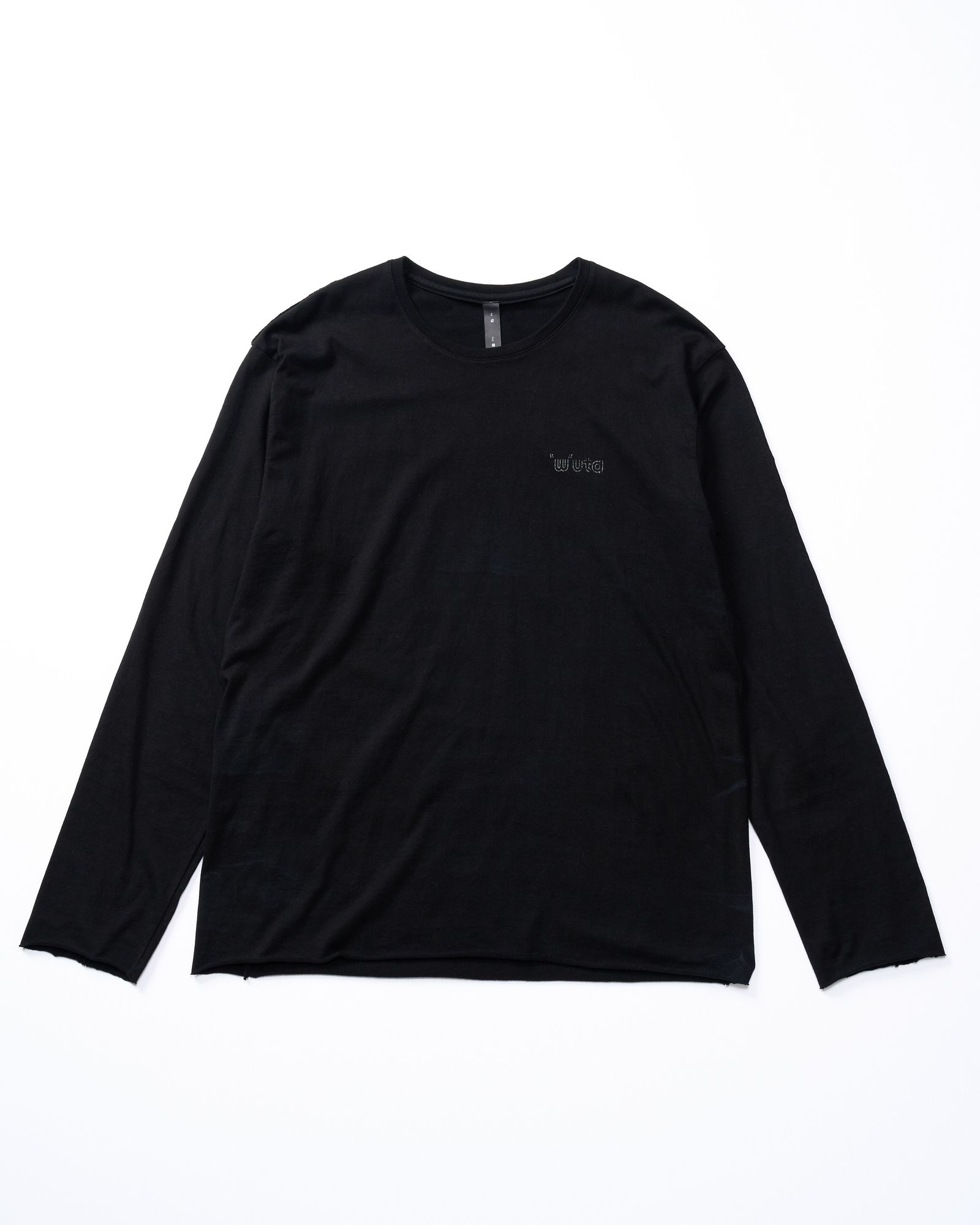 ☆先行予約☆ muta × wjk  / カットオフ クルーネックロングスリーブカットソー / cut-off crew-neck L/S(printed) / DEEP BLACK [708 mw03j]