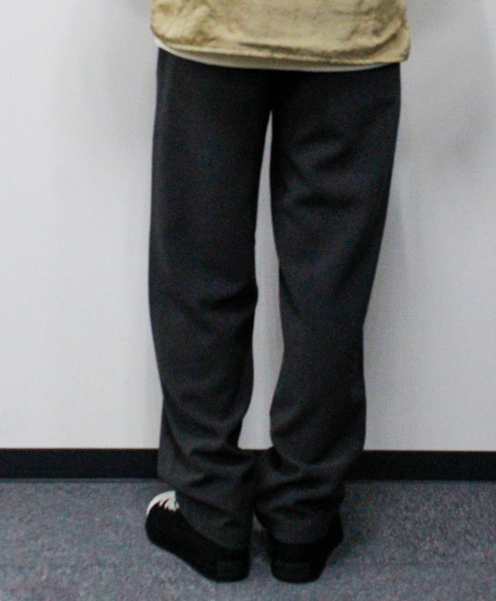 梳毛トップ調ダブルクロス リラックスワイドパンツ / チャコールグレー [66004]