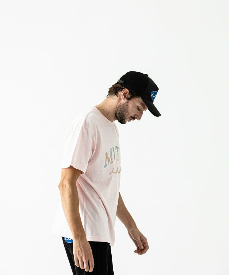 ACANTHUS x muta MARINE / Rainbow Stencil Logo Tee / Tシャツ / PINK