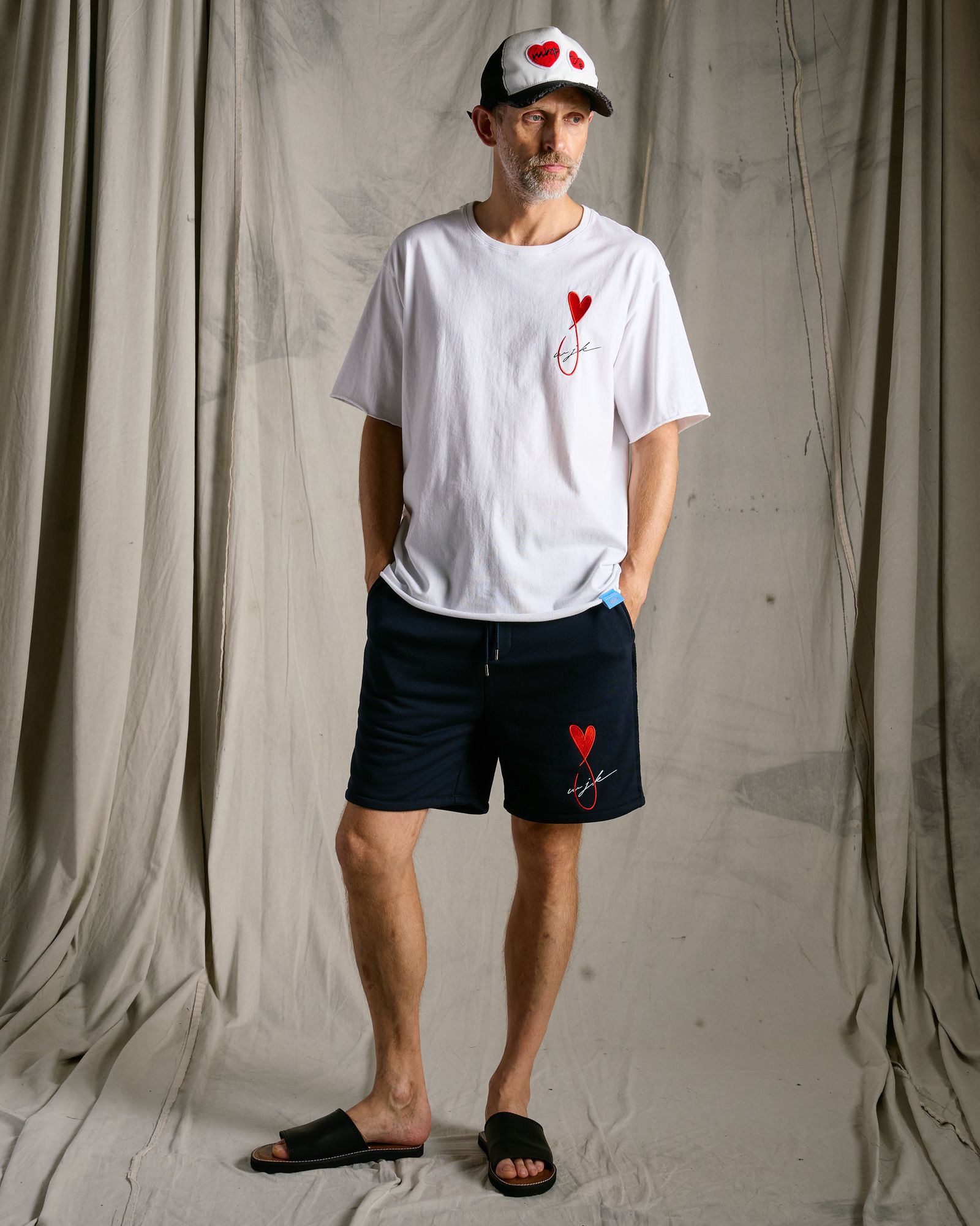☆先行予約☆Maison Honoré Paris× wjk  / ハートフィッシュフレンチテリーショーツ / heart fish dry french terry shorts / navy【505 hw03k】