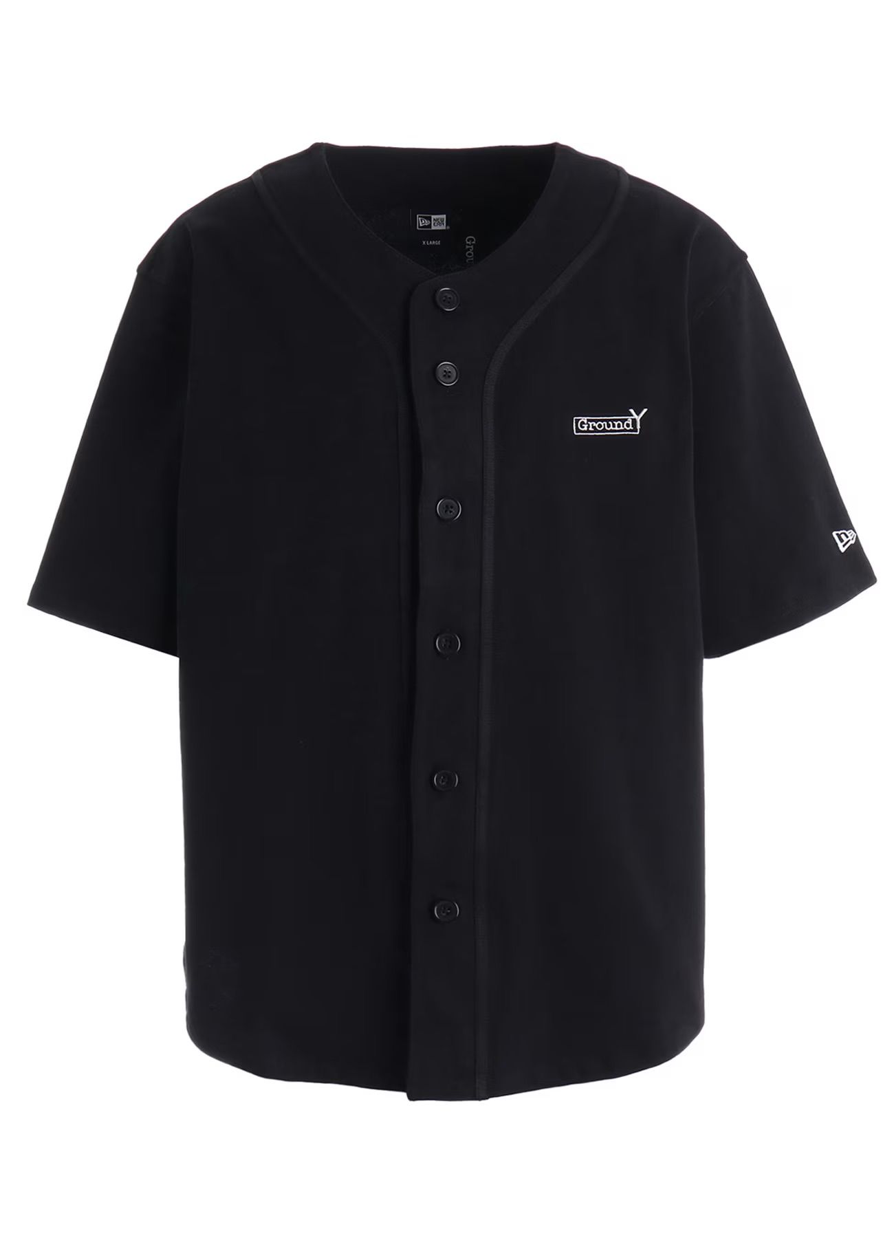 Ground Y×NEW ERA Ground Y BACK LOGO BASE BALL SHIRT / BLACK [GK-T91-090-2]