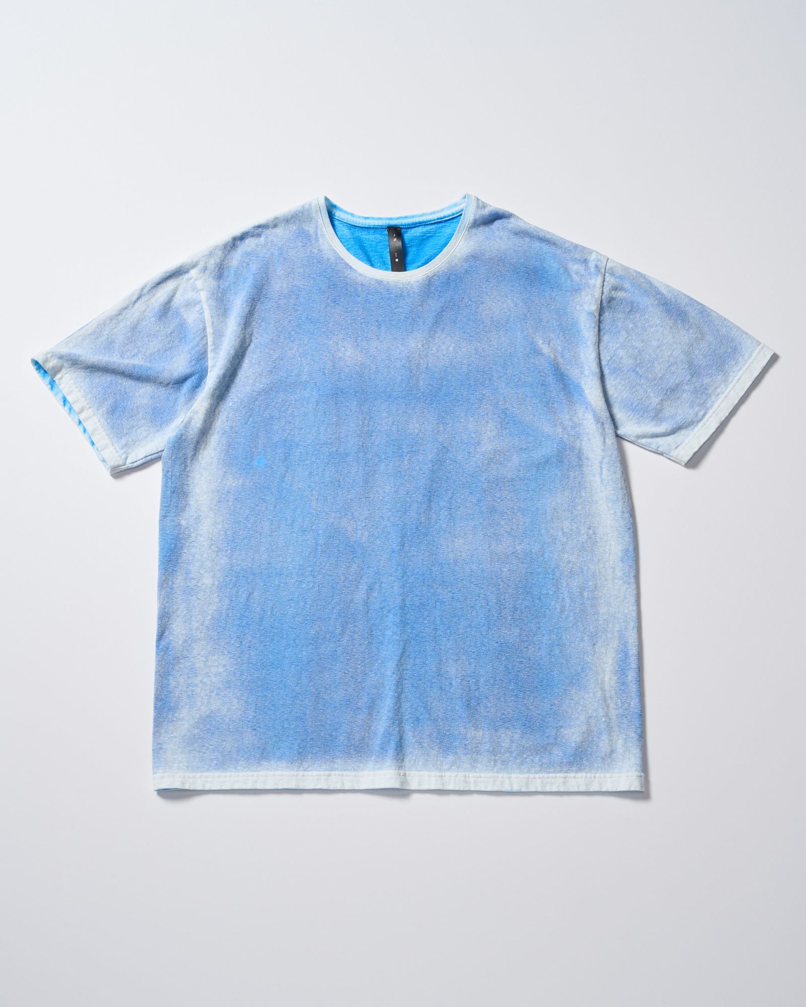 ☆先行予約☆ スプレー加工カットソー /  back-spray dye S/S / FADE BLUE [7135 cj75i]