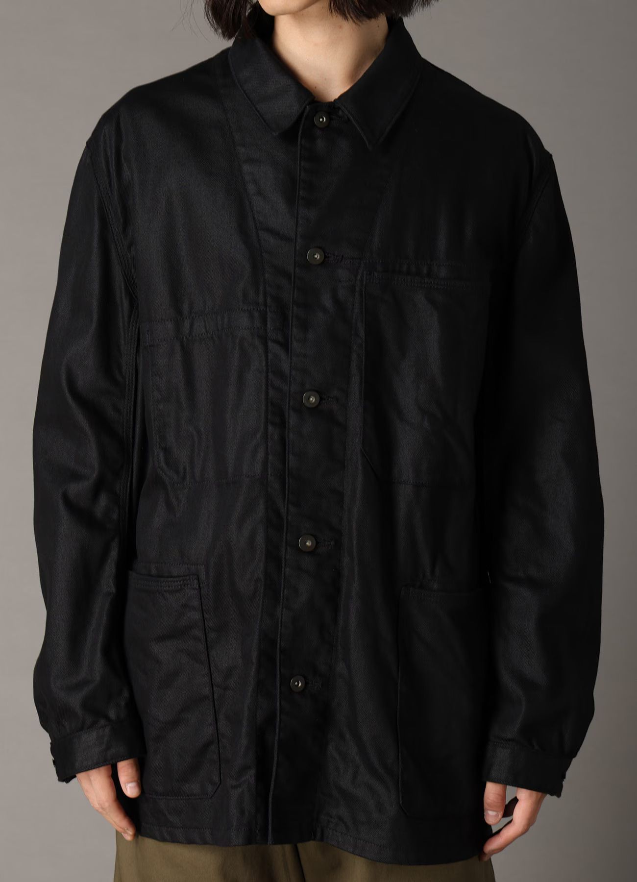 Ground Y×EDWIN 9oz BLACK TWILL COVERALL  / ブラックツイルカバーオール / BLACK [GX-Y01-007-1]