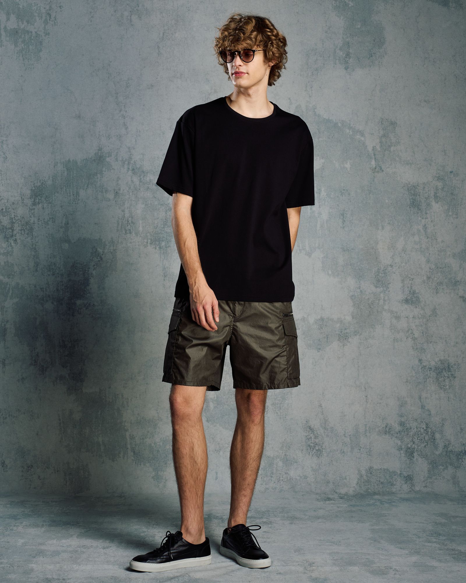 ☆先行予約☆ カーゴショーツ / solid cargo shorts / KHAKI [5220 pe52i]