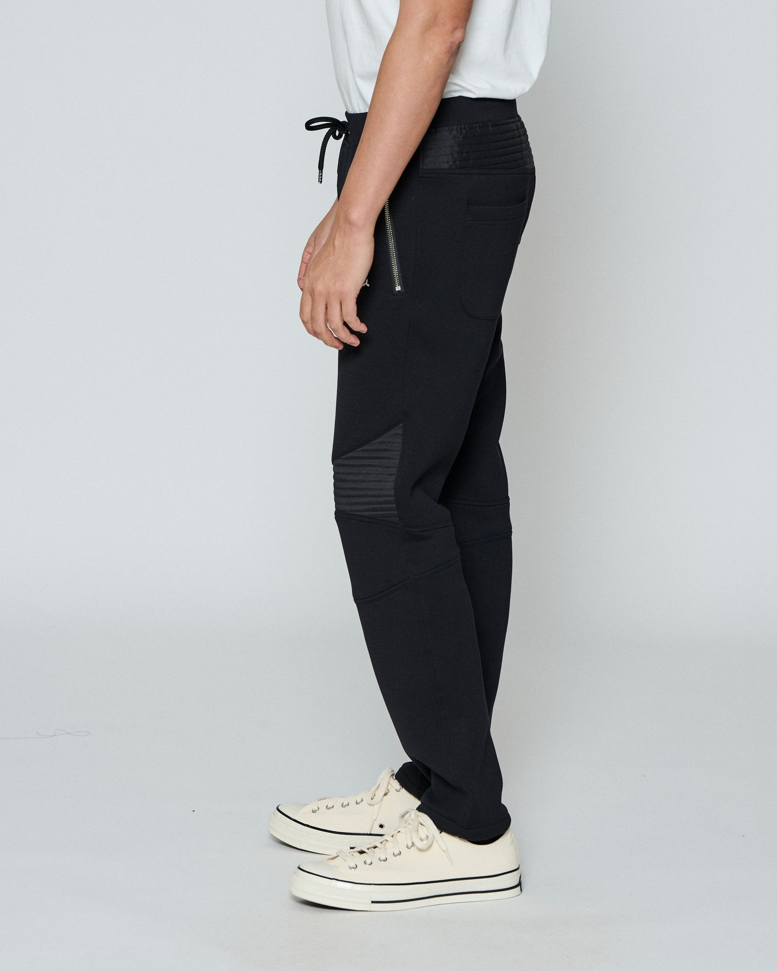 ☆先行予約☆ muta MARINE × ACANTHUS  / バイカーパンツ /  Double-knit Biker Pants / BLACK【MA2653】