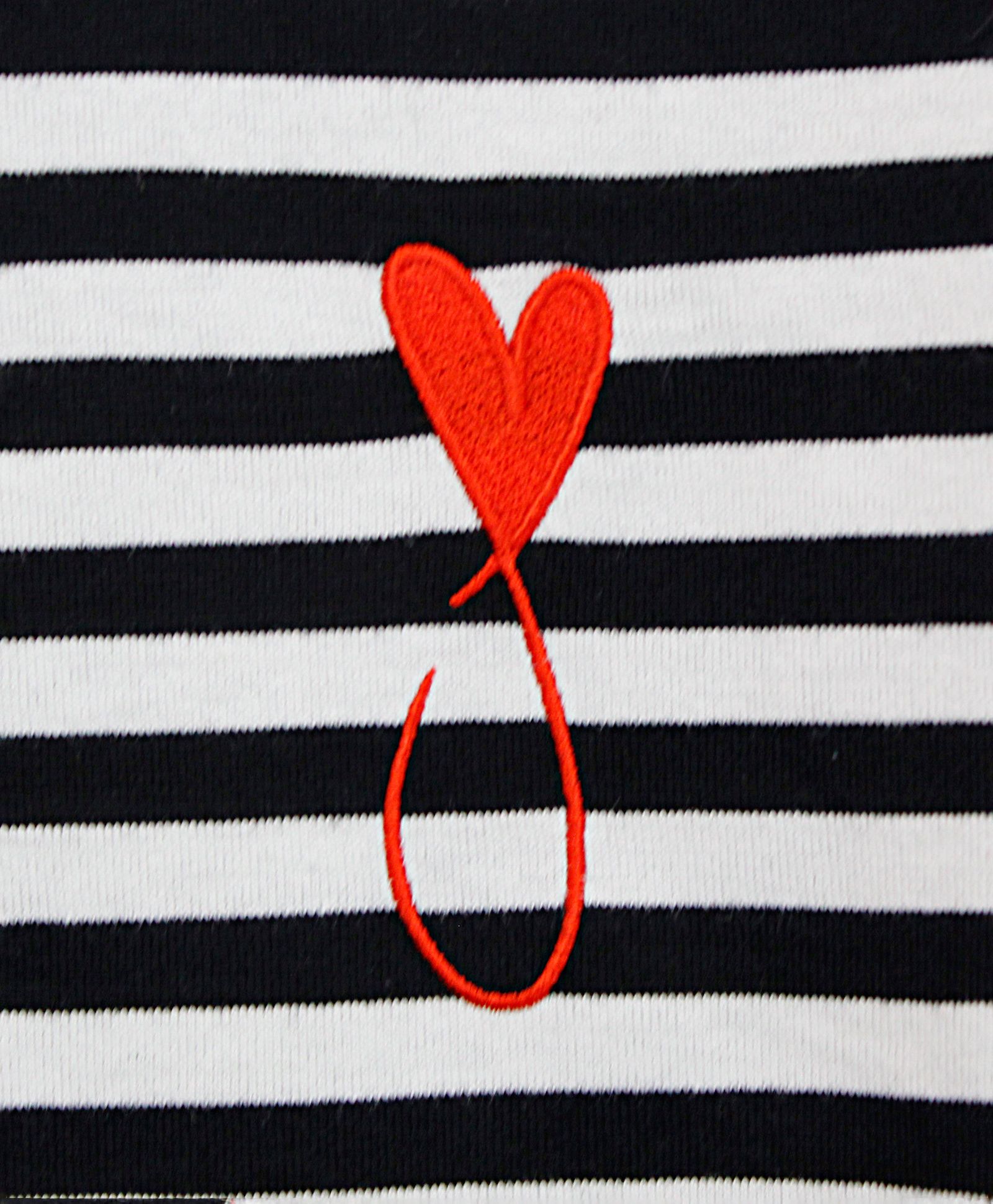 Tシャツ / Tiphanie Border / BLACK x RED