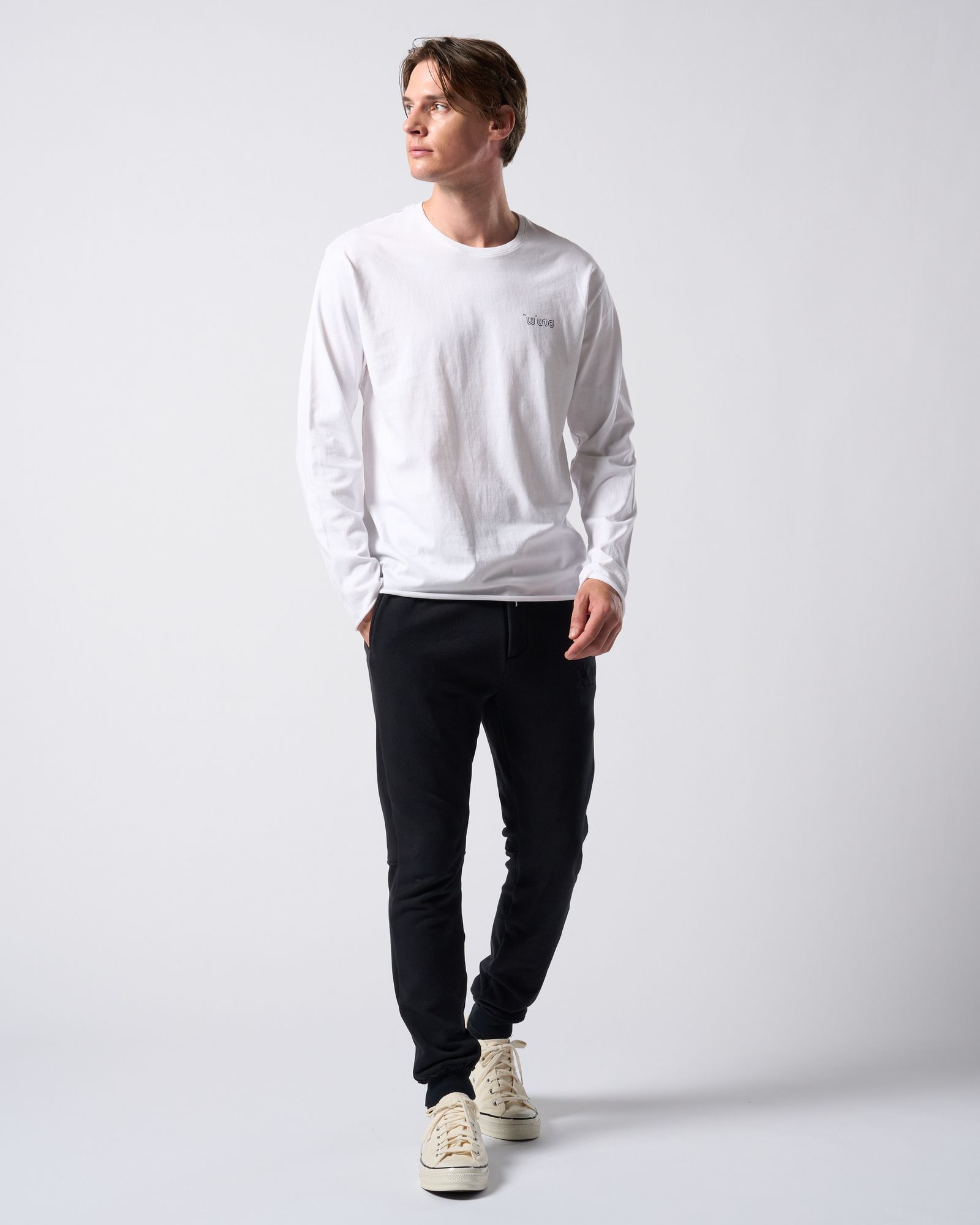 ☆先行予約☆ muta × wjk  / 高密度ストレッチ裏毛リブスウェットパンツ / super urake rib sweat pants / BLACK [503 mw07j]
