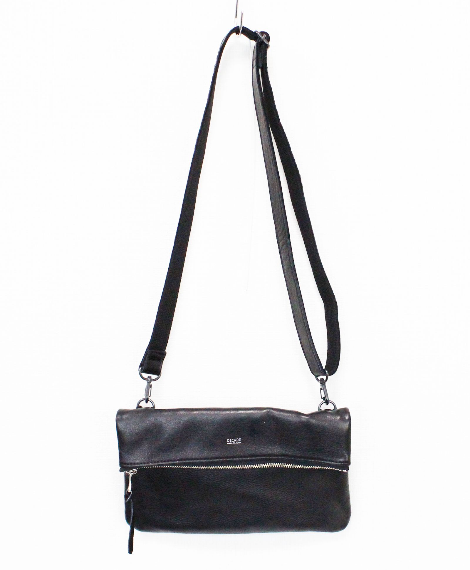オイルドカウレザー・2wayミニクラッチショルダー / ブラック / Oiled Cow Leather 2way Mini Clutch Shoulder  / Black【DCD-01144】