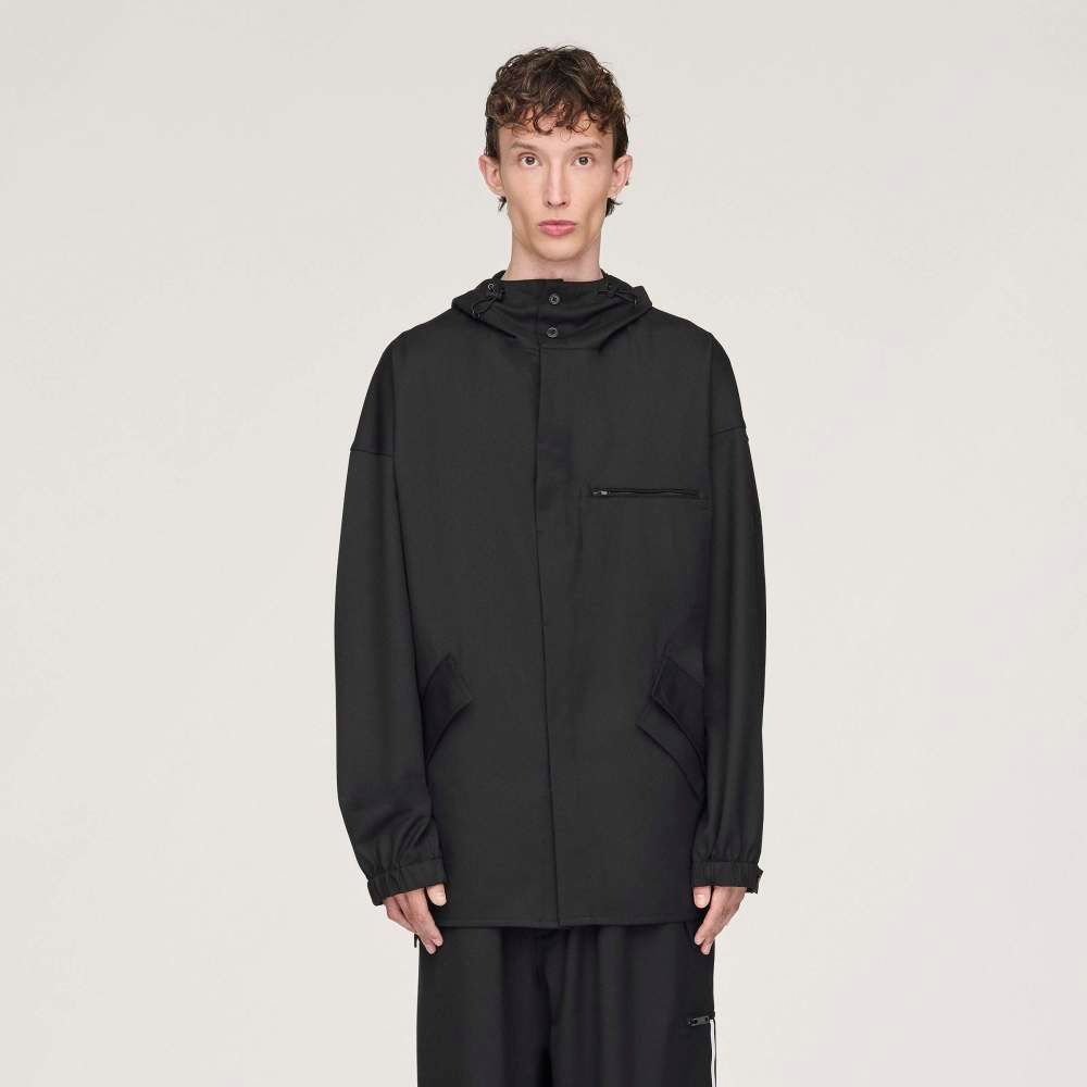 リファインド ウール フーデッド トップ / Y-3 REFINED WOOL HOODED TOP 3-STRIPES / BLACK [JX7276-APPA25]