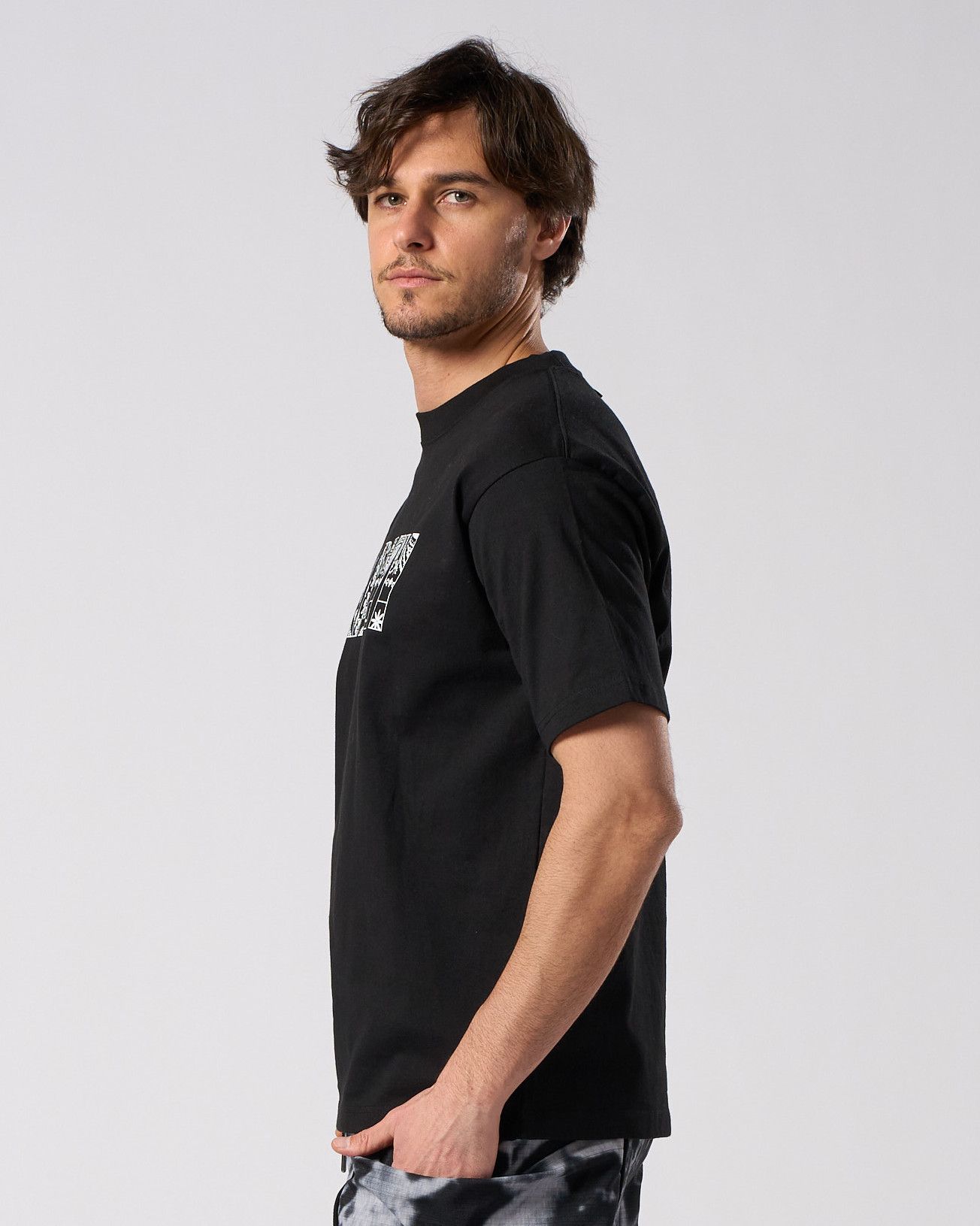 ☆先行予約☆ バンダナパネル アーミー Tシャツ /  bandana panel ARMY T / BLACK [7404 cj53i]