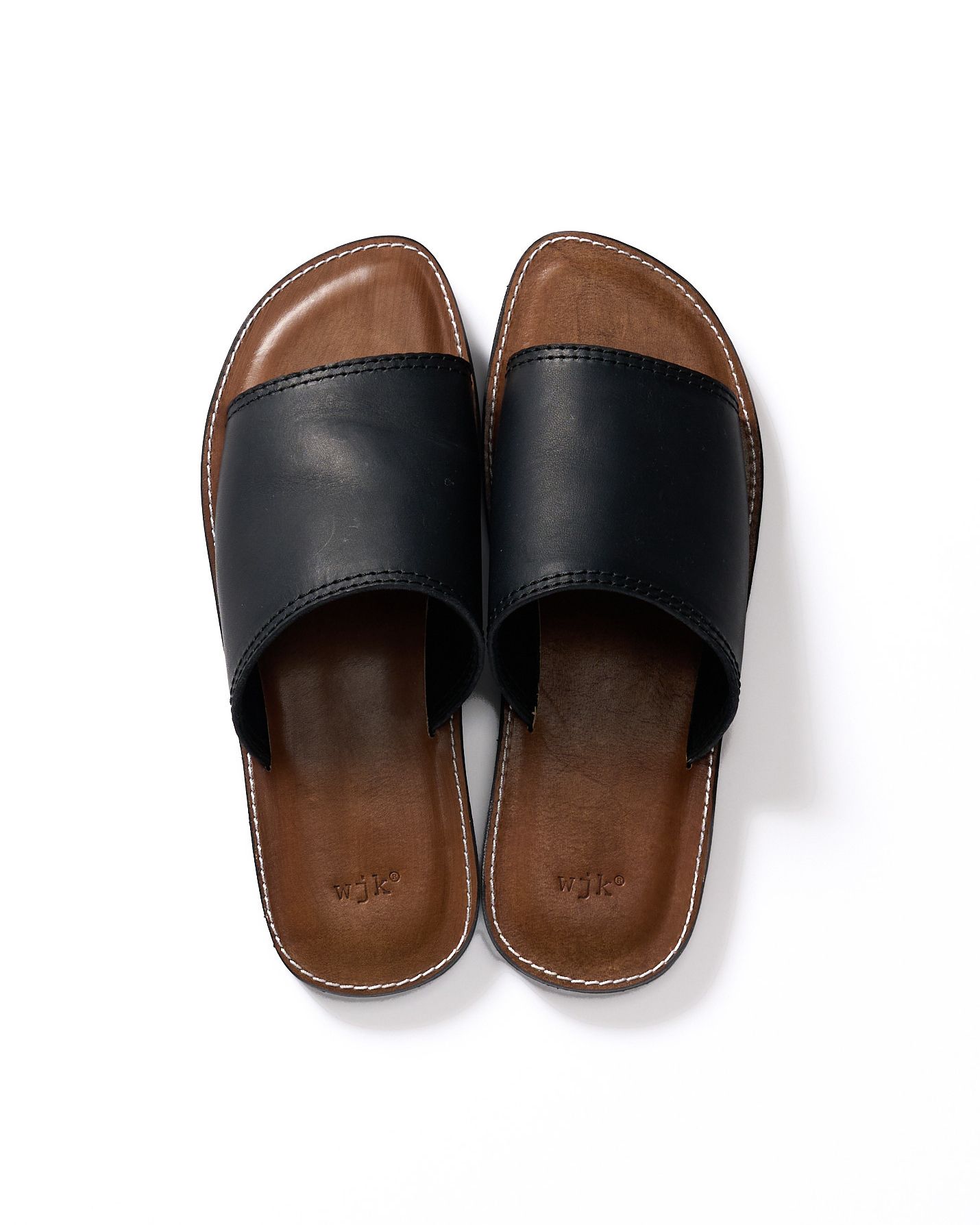 ☆先行予約☆ wjk  / レザーサンダル / artisan leather sandal / black【8006 bt52k】