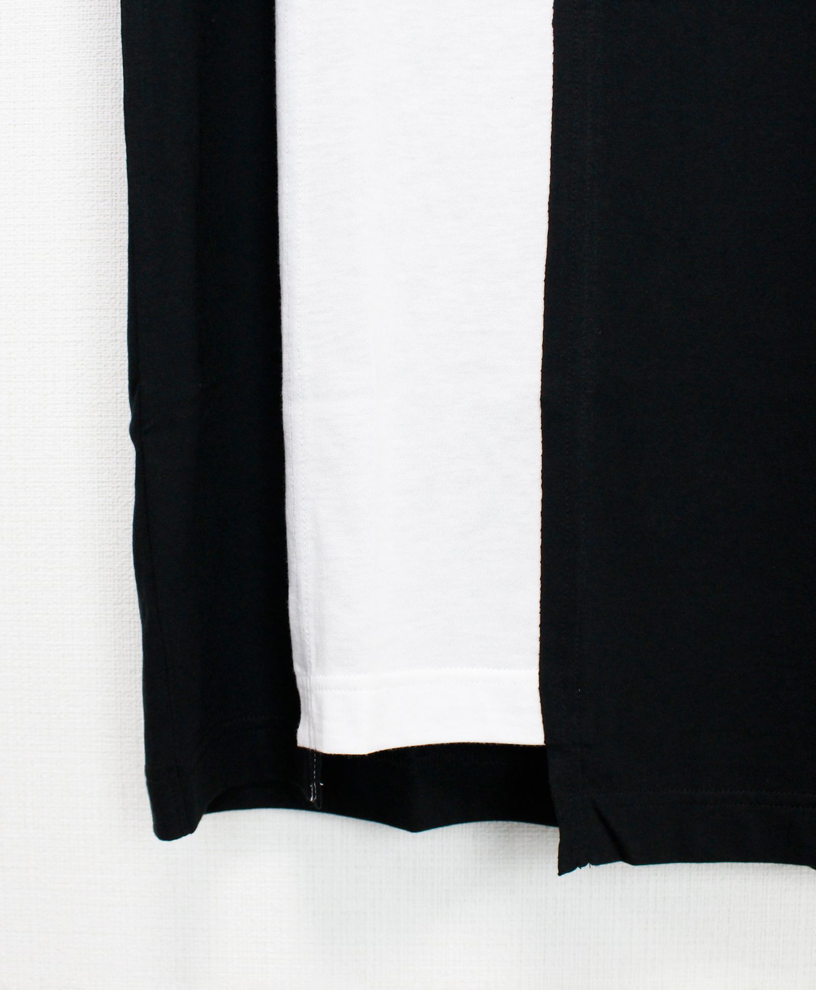 SILKETTE JERSEY W/ NUMBER PATTERN TSUJIKIRI LONG SLEEVED T-SHIRT / BLACK x WHITE [GL-T11-803-1-01]