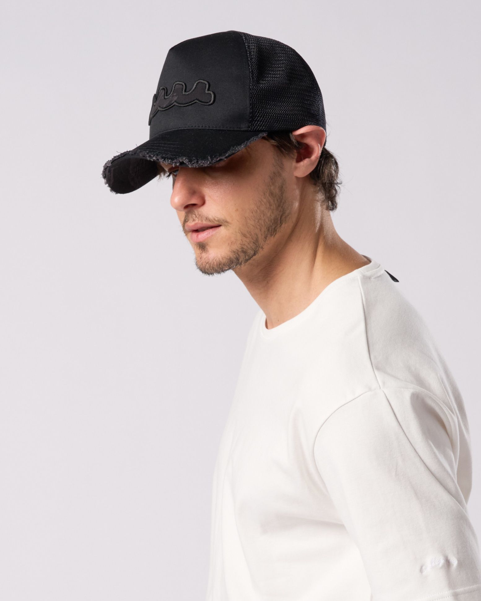 ☆先行予約☆muta × wjk  / ウェーブ カットオフ メッシュキャップ / wave cut-off mesh cap / BLACK 【810 mw05i】