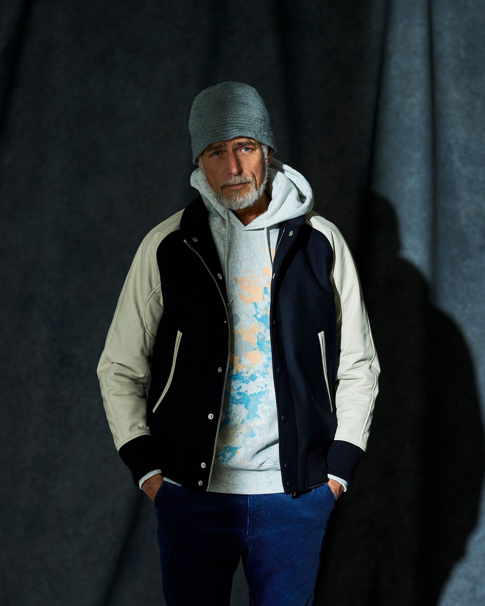 ☆先行予約販売☆  Studium Jacket / スタジアムジャケット / NAVY WHITE 【ST2301】