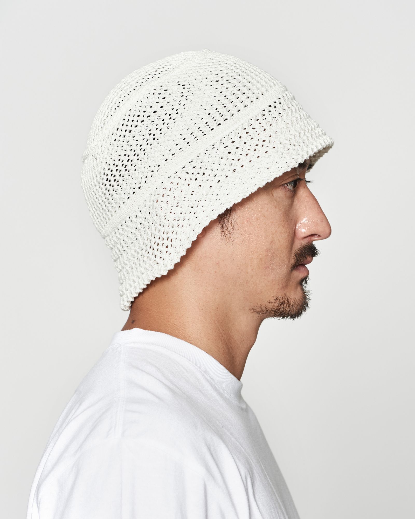 ☆先行予約☆muta MARINE × ACANTHUS  / メッシュニットバケットハット / Mesh Knit Bucket Hat / WHITE 【MA2624】
