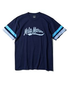 ACANTHUS x muta MARINE / muta Hand Line Paint Tee / ハンドペイントラインTシャツ / NAVY / MA2415