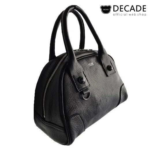 オイルドカウレザー・ミニミニボストンショルダートート / Oiled Cow Leather Mini mini Sholder BOSTON TOTE / B-BLACK [DCD-01315S]