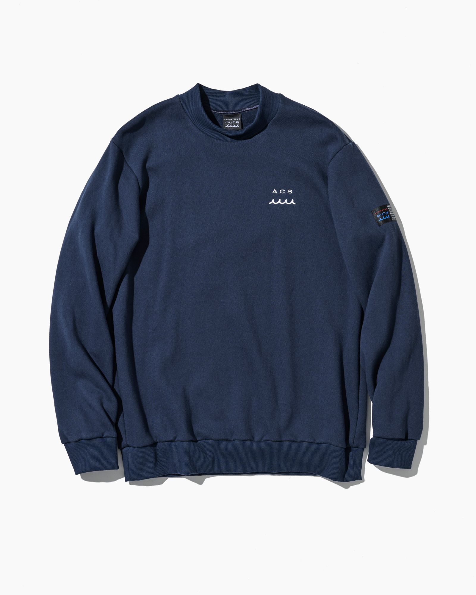 ☆先行予約☆ muta MARINE × ACANTHUS / モックネックスウェット / Mockneck Sweatshirts / NAVY 【MA2655】