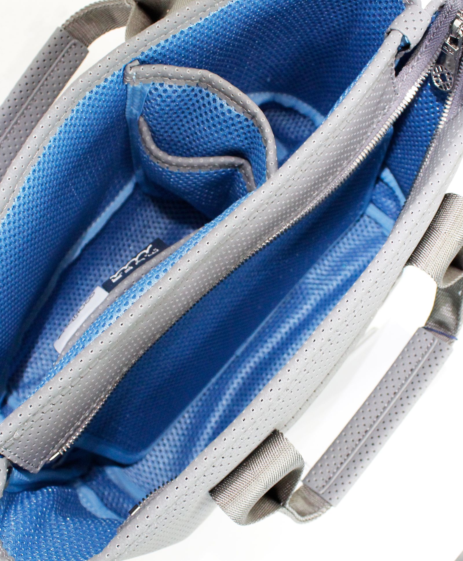 CONTINUA パンチングエシカルレザー パーテーショントートバッグ / グレー [MMSG-241110]