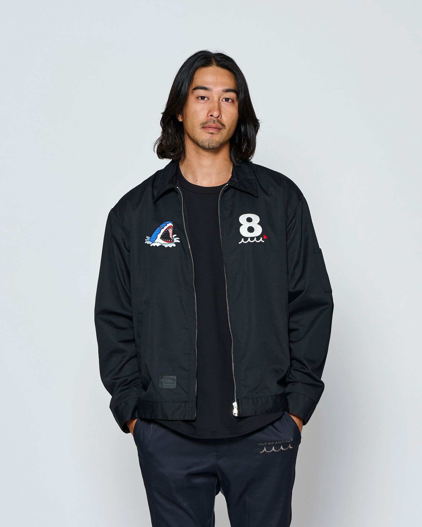 ☆先行予約☆muta MARINE × ACANTHUS  / スーベニアジャケット /  Souvenir Jacket / BLACK【MA2701】