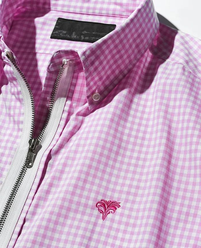 Remake Zip Shirt / リメイク ジップ B.D シャツ / PINK【SH2463】