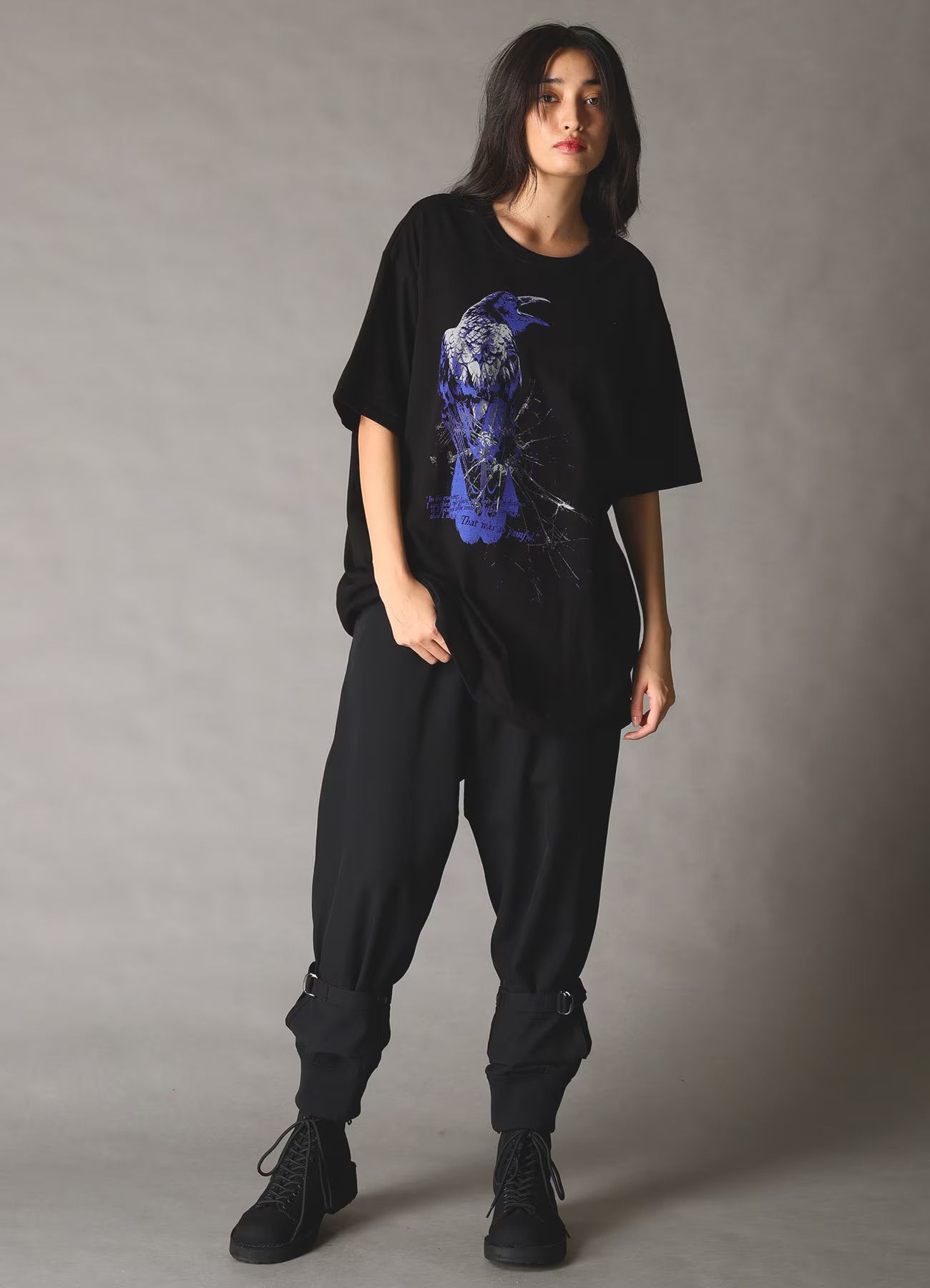 JERSEY CROW T-SHIRT / BLACK [GK-T76-070-2]