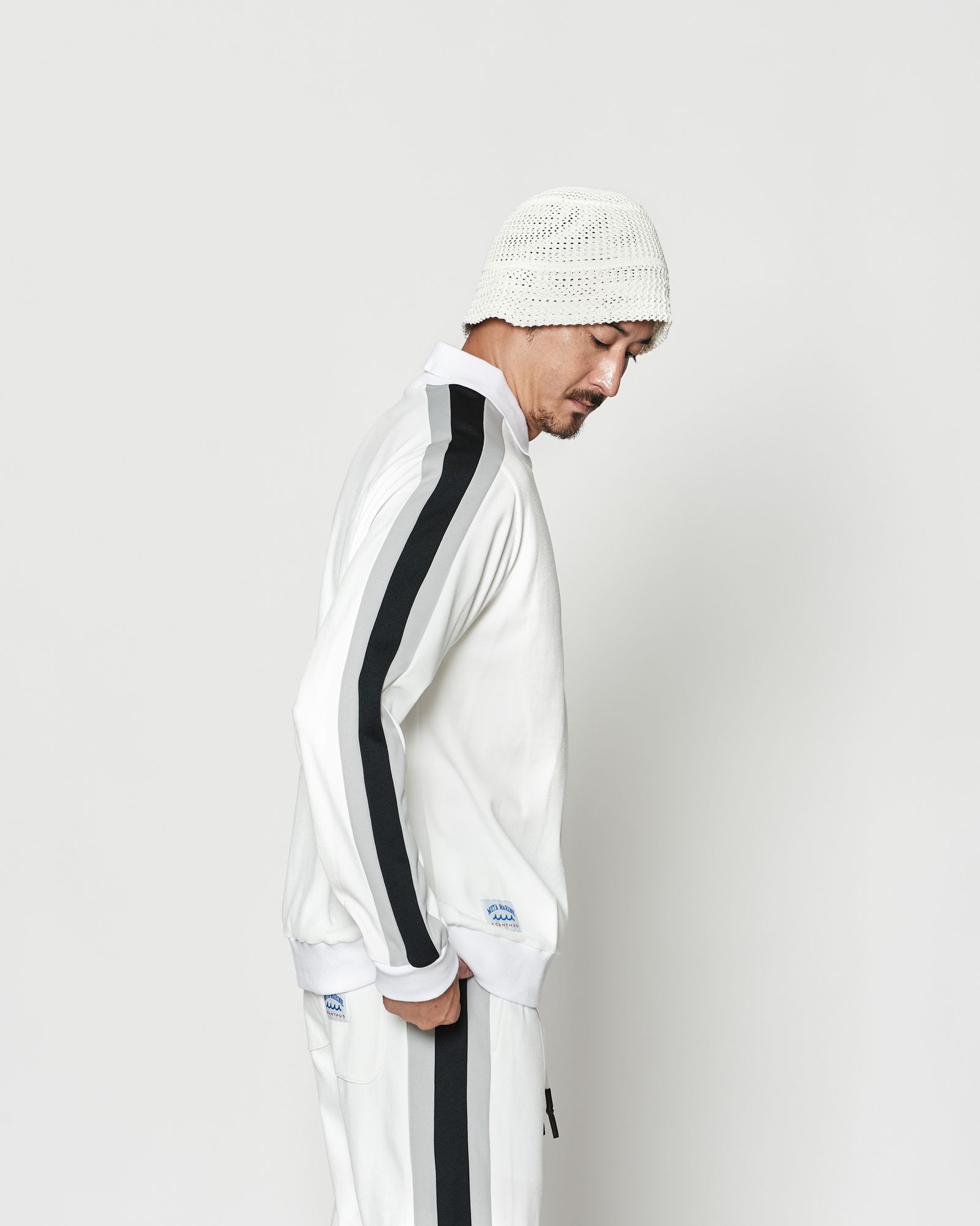 ☆先行予約☆muta MARINE × ACANTHUS  / ポロクルーネックスウェット / Polo Crewneck / WHITE 【MA2607】