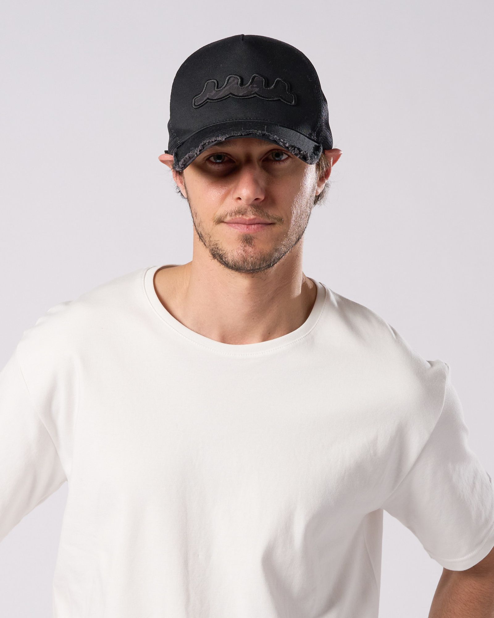 ☆先行予約☆ muta × wjk  / ウェーブ カットオフ メッシュキャップ / wave cut-off mesh cap / BLACK 【810 mw05i】