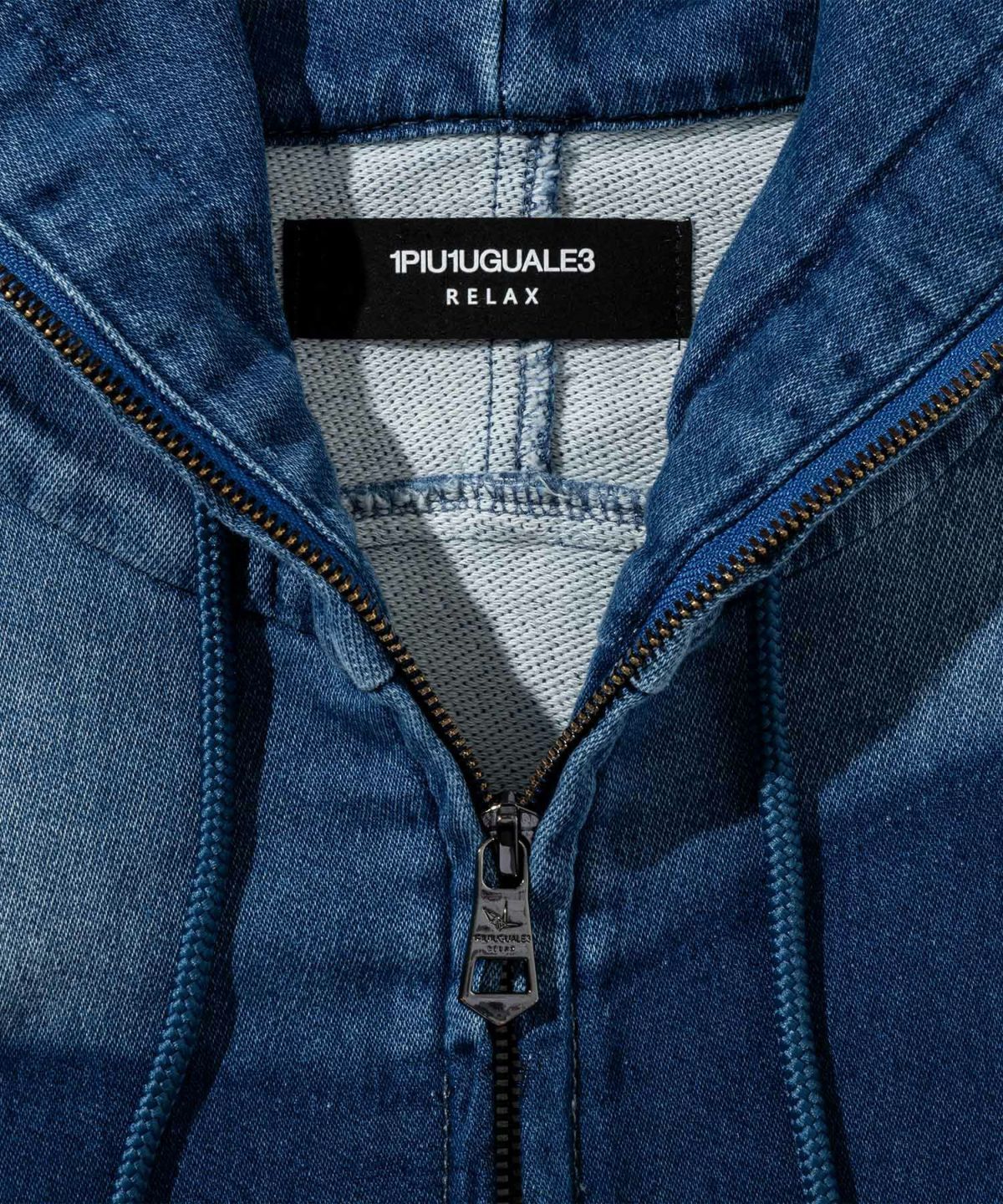 カモ柄ジョグデニムパーカー / インディゴ【USO-26060】