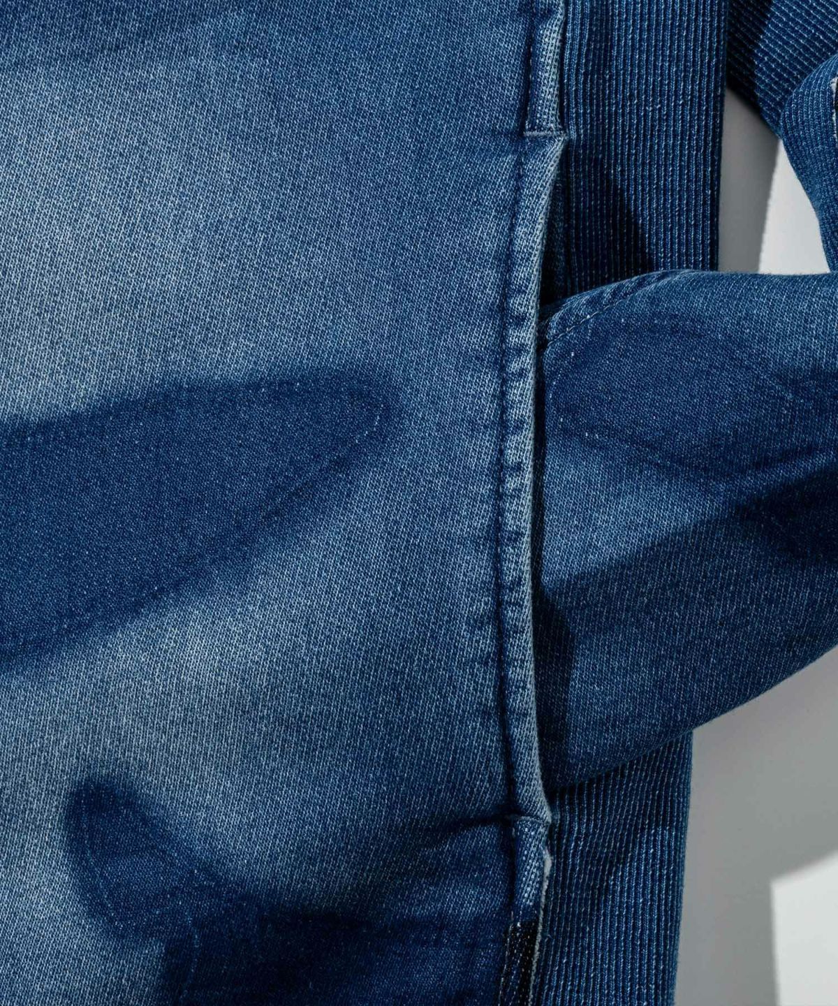 カモ柄ジョグデニムパーカー / インディゴ【USO-26060】