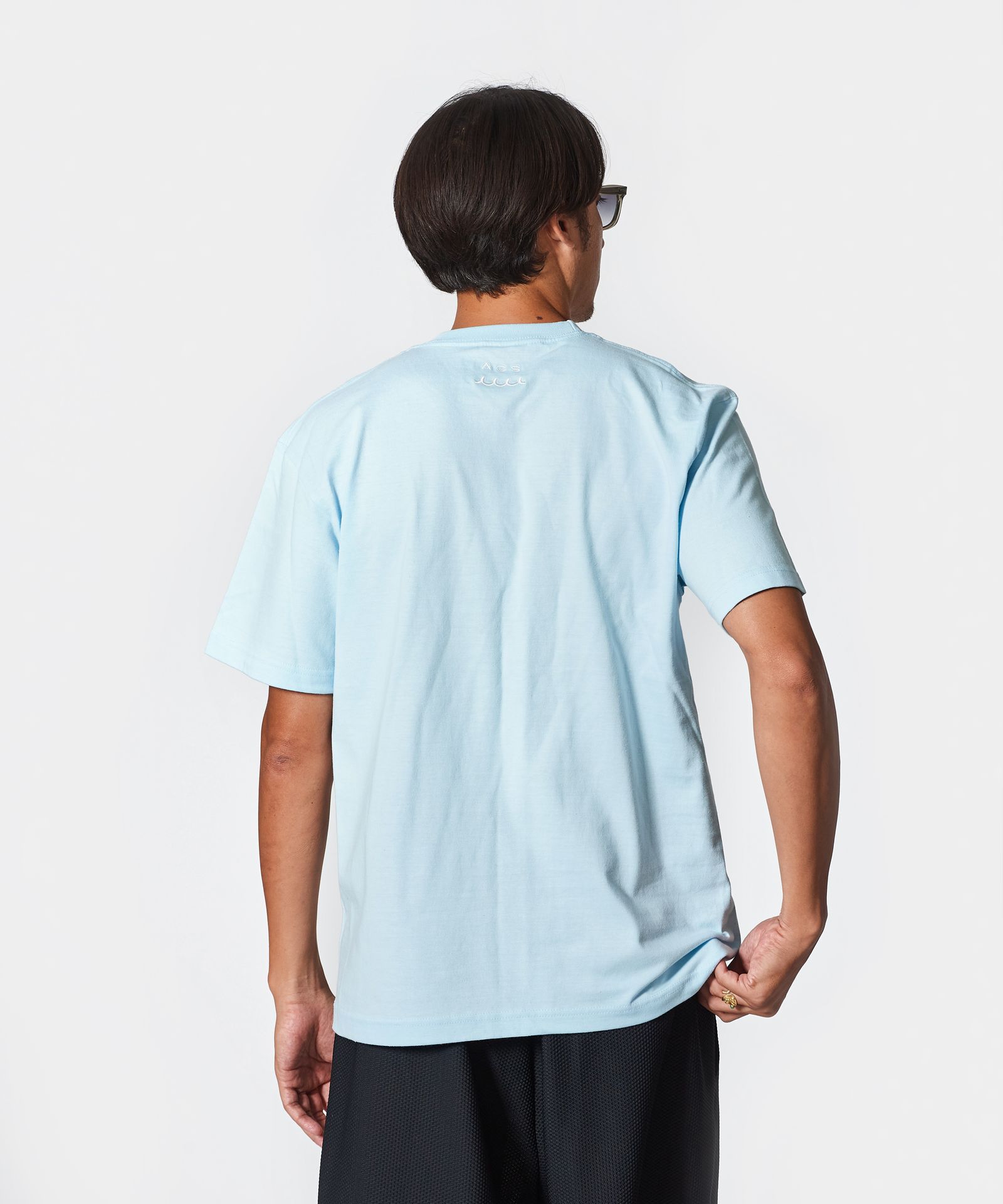 ACANTHUS × muta MARINE / muta College Logo Tee / ロゴTシャツ / SAX 【MA2528】