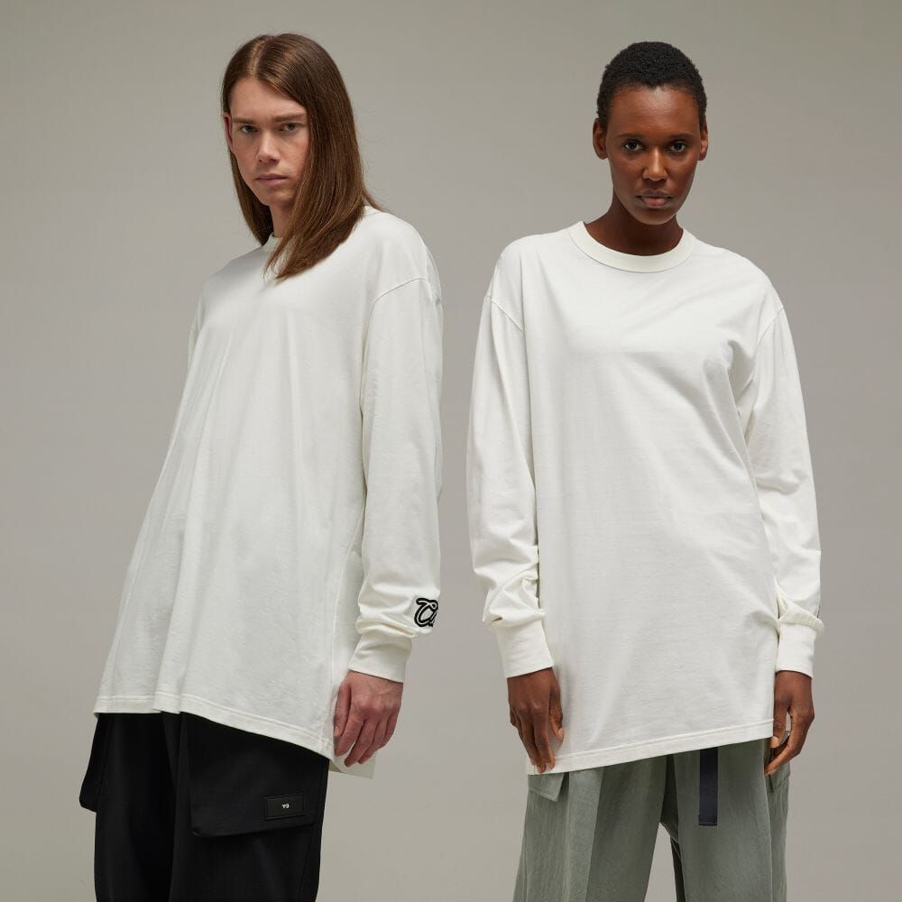 Y-3 - グラフィックTシャツ / Y-3 GRAPHIC LONG SLEEVE TEE / OFF