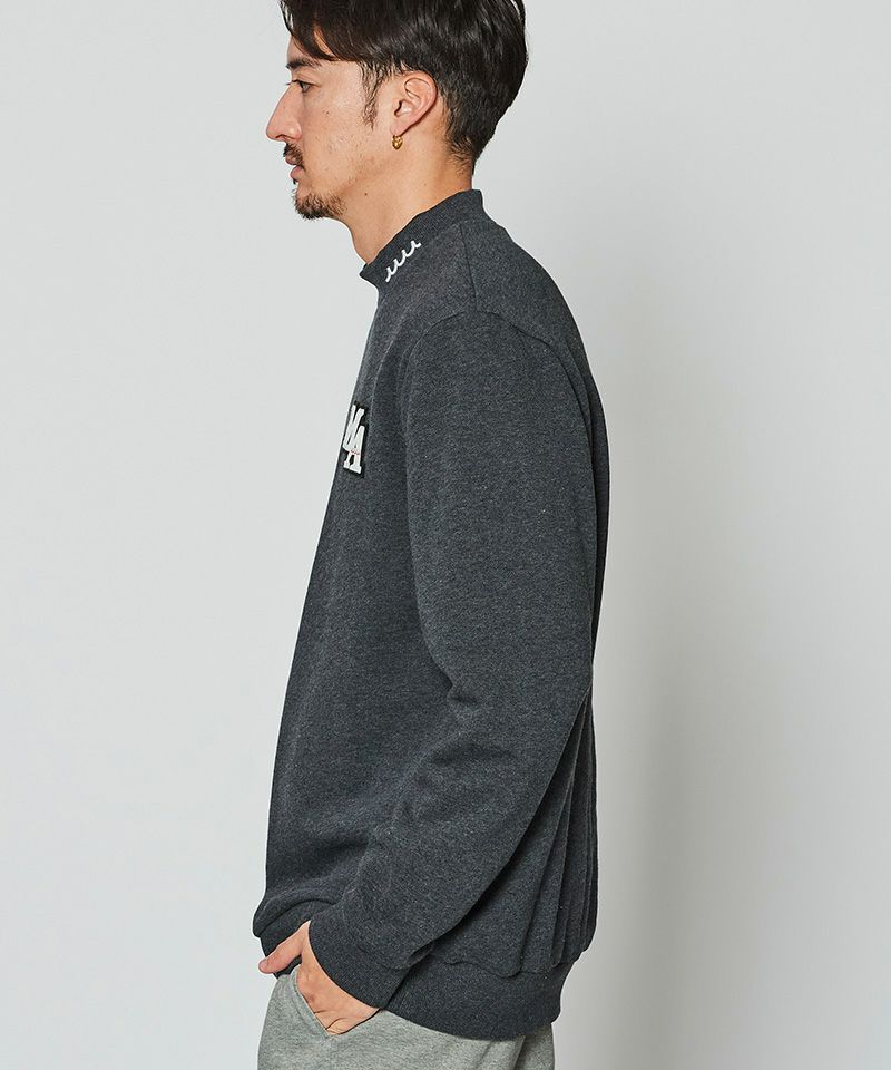 ACANTHUS x muta MARINE / muta Mockneck Sweatshirt / スウェット / CHARCOAL / MA2430