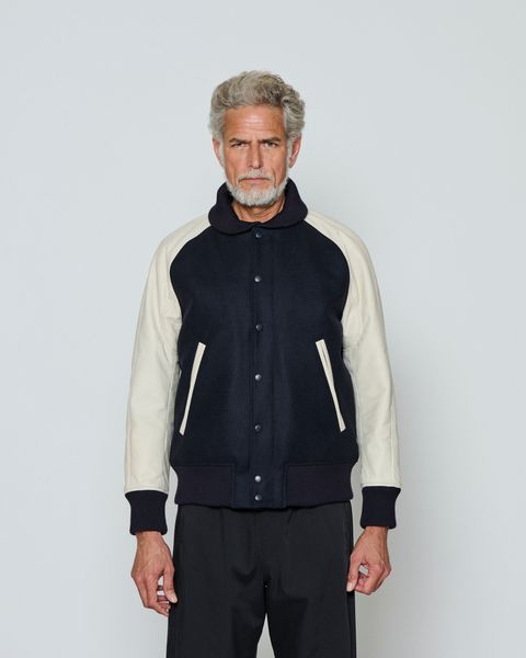 ☆先行予約販売☆  Studium Jacket / スタジアムジャケット / NAVY WHITE 【ST2301】